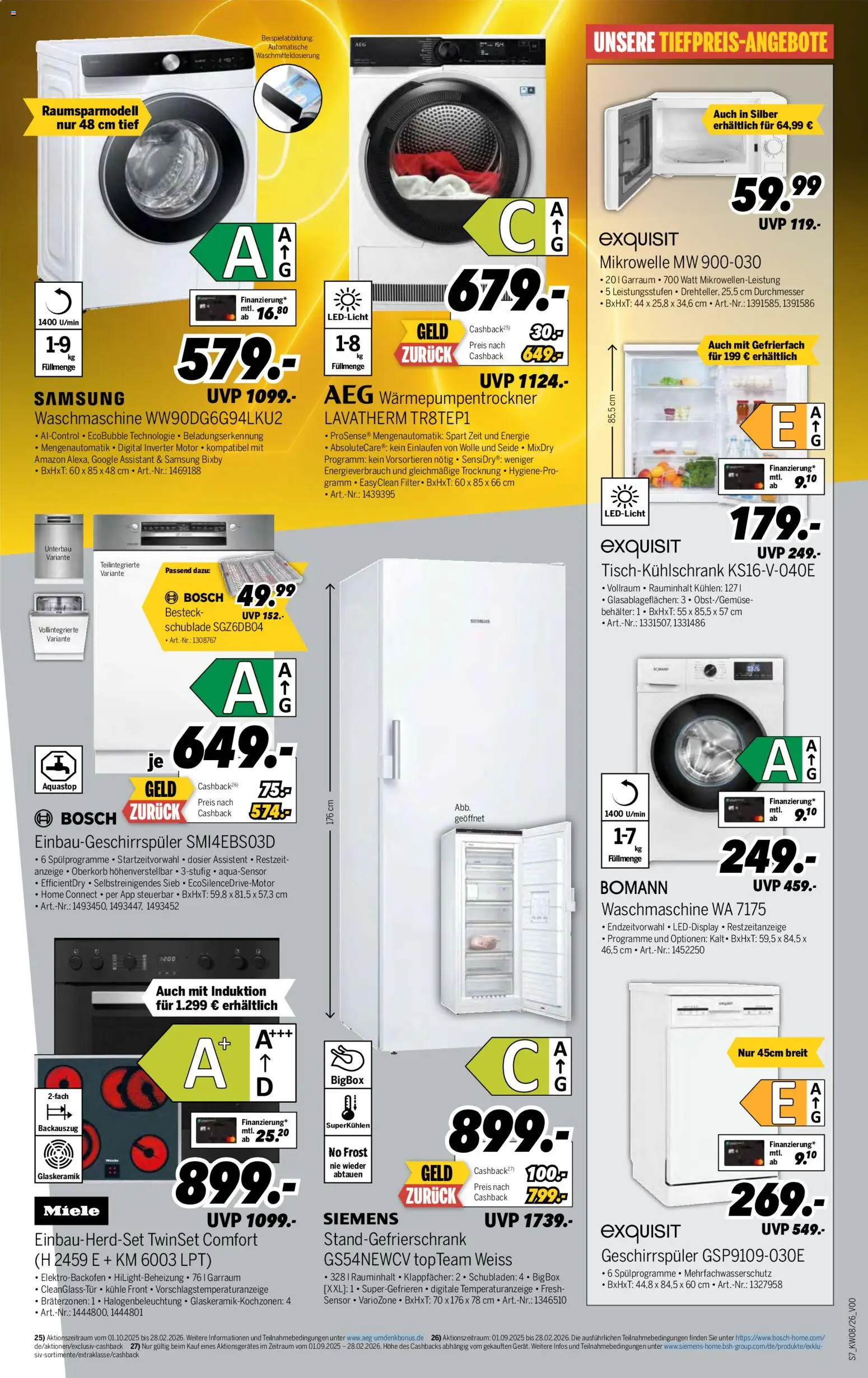 Medimax Prospekt 	 – gültig ab 14.02.2026 | Seite: 7 | Produkte: Miele, AEG, Mikrowelle, Geschirrspüler