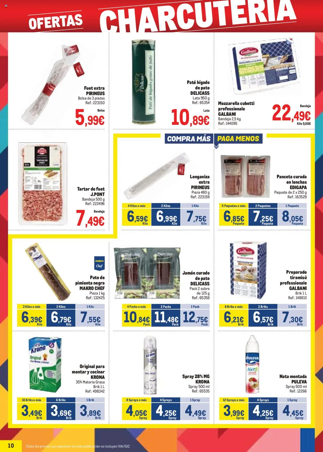 Makro - Precios Norte II │ válido desde el 06.10.2025 | Página: 10 | Productos: Ηλεκτρικός φούρνος, Paté, Bolsa, Longaniza
