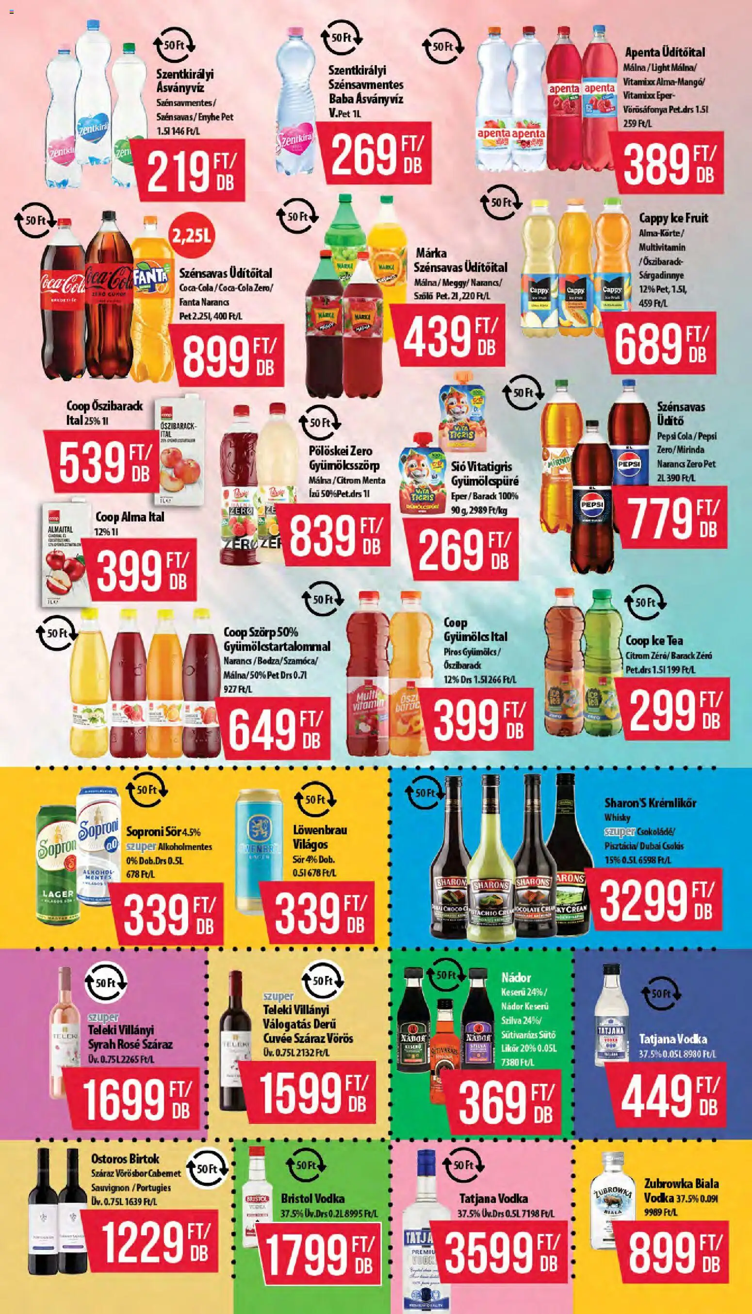 COOP akciós ujság - amely érvényes a következő dátumtól: 15.01.2026 | Oldal: 6 | Termékek: Szilva, Coca Cola, Multivitamin, Vodka