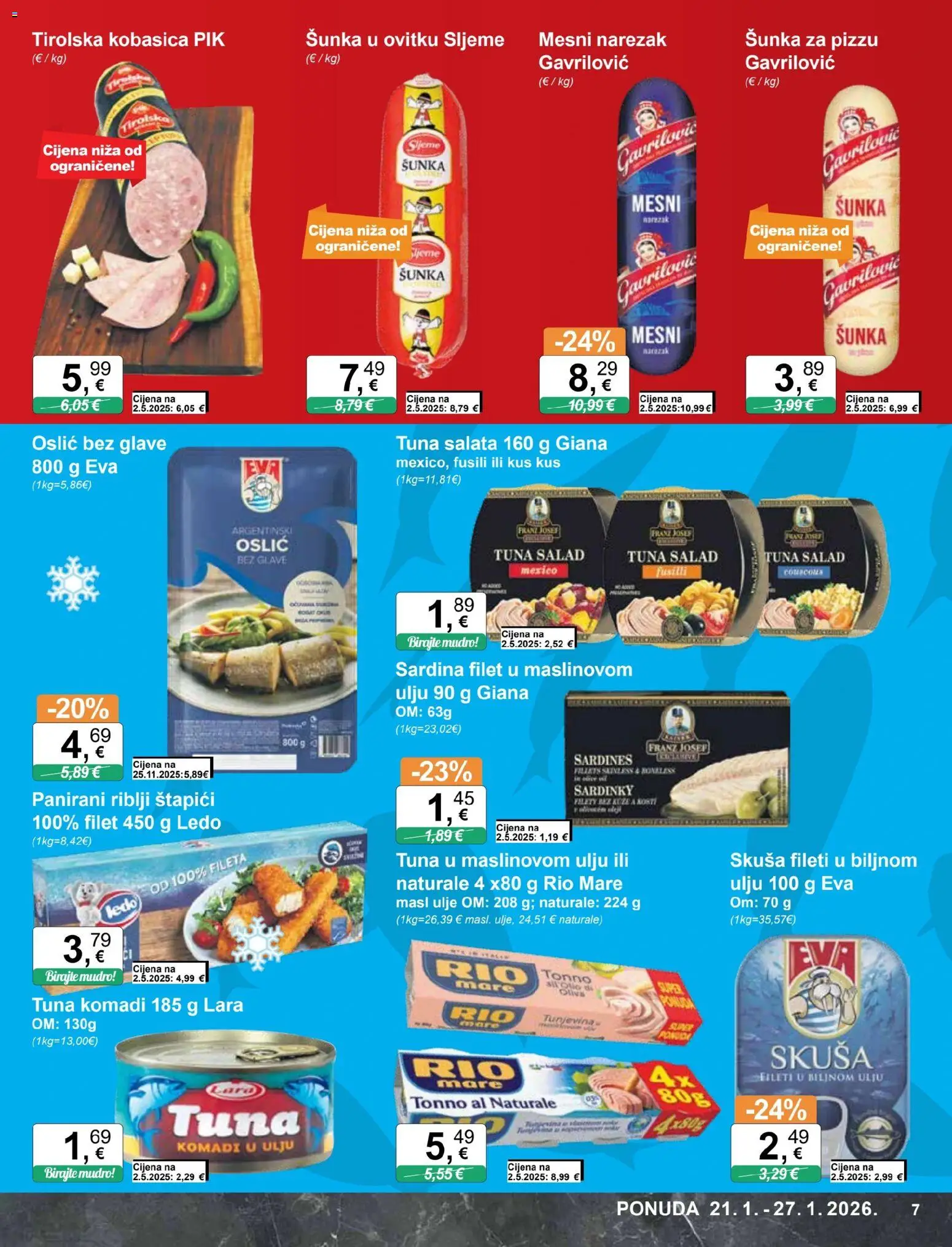 KTC katalog | vrijedi od 21.01.2026 | Stranica: 7 | Proizvodi: Ulje, Salata, Skuša, Oslić