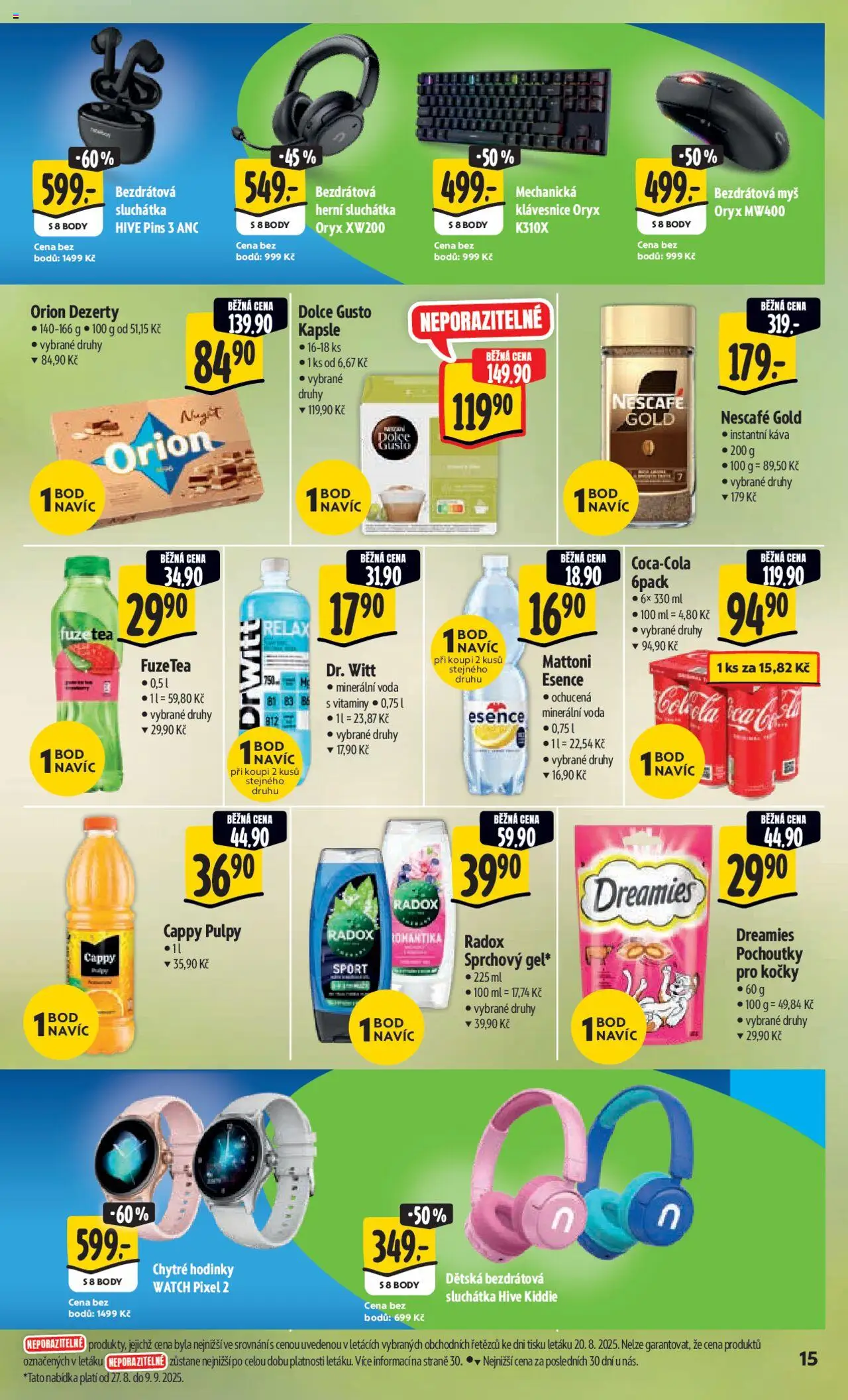 Albert leták - Hypermarket od 27.08.2025 | Strana: 23 | Produkty: Káva, Fuze Tea, Dolce gusto kapsle, Dr. Witt