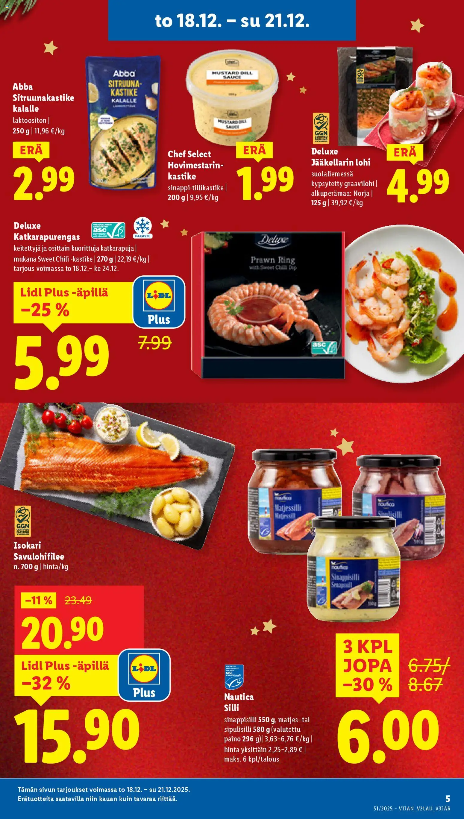 Lidl tarjoukset - Tampere – voimassa 18.12.2025 alkaen | Sivu: 5 | Tuotteet: Lohi, Chili