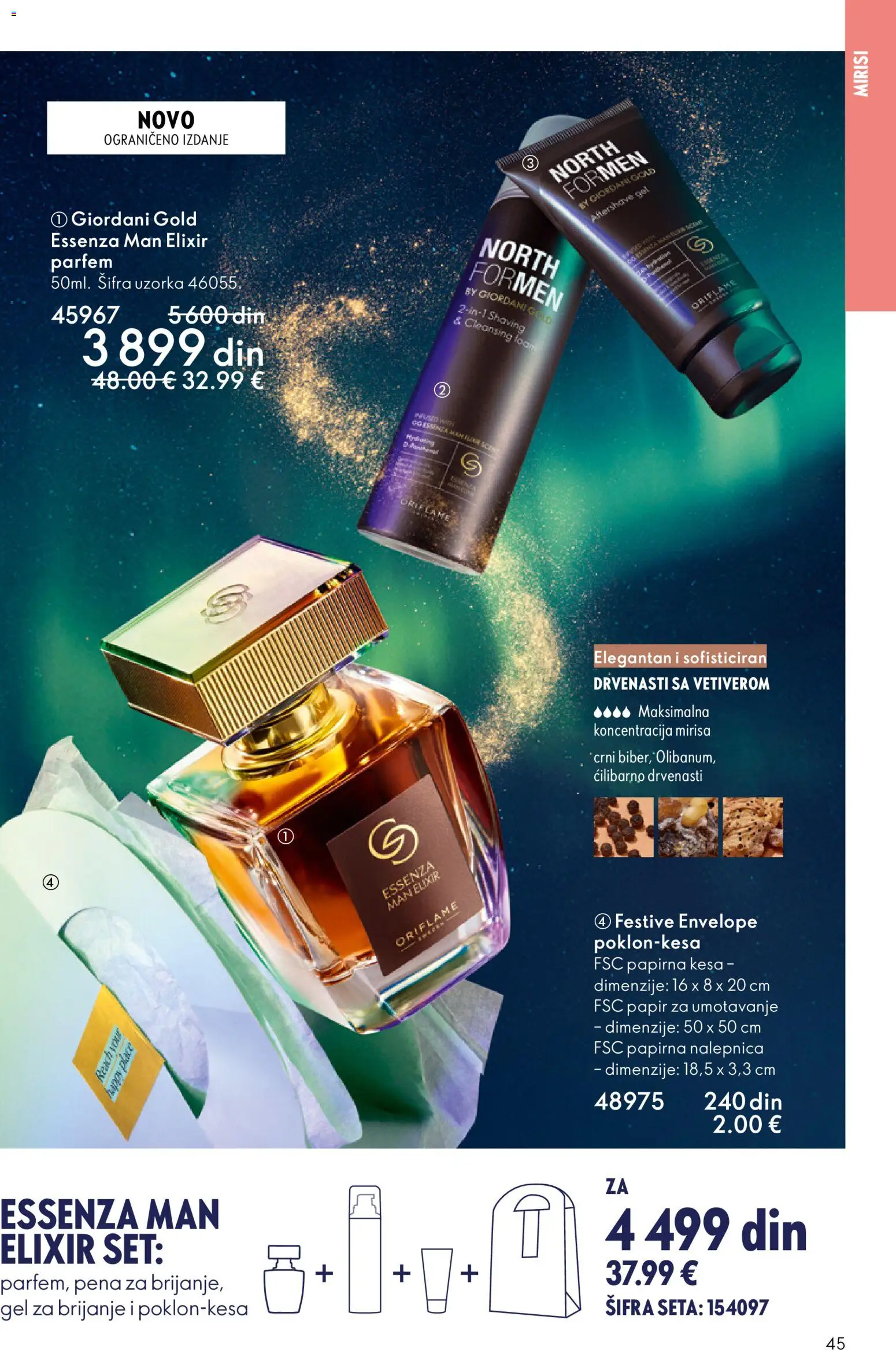 Oriflame katalog - važi od 19.11.2025 | Strana: 45 | Proizvode: Gel za brijanje, Parfem