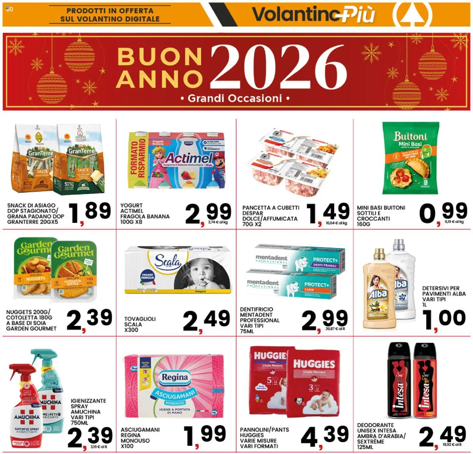 Volantino Interspar del 26.12.2025 | Pagina: 32 | Prodotti: Deodorante, Pancetta, Grana Padano, Scala