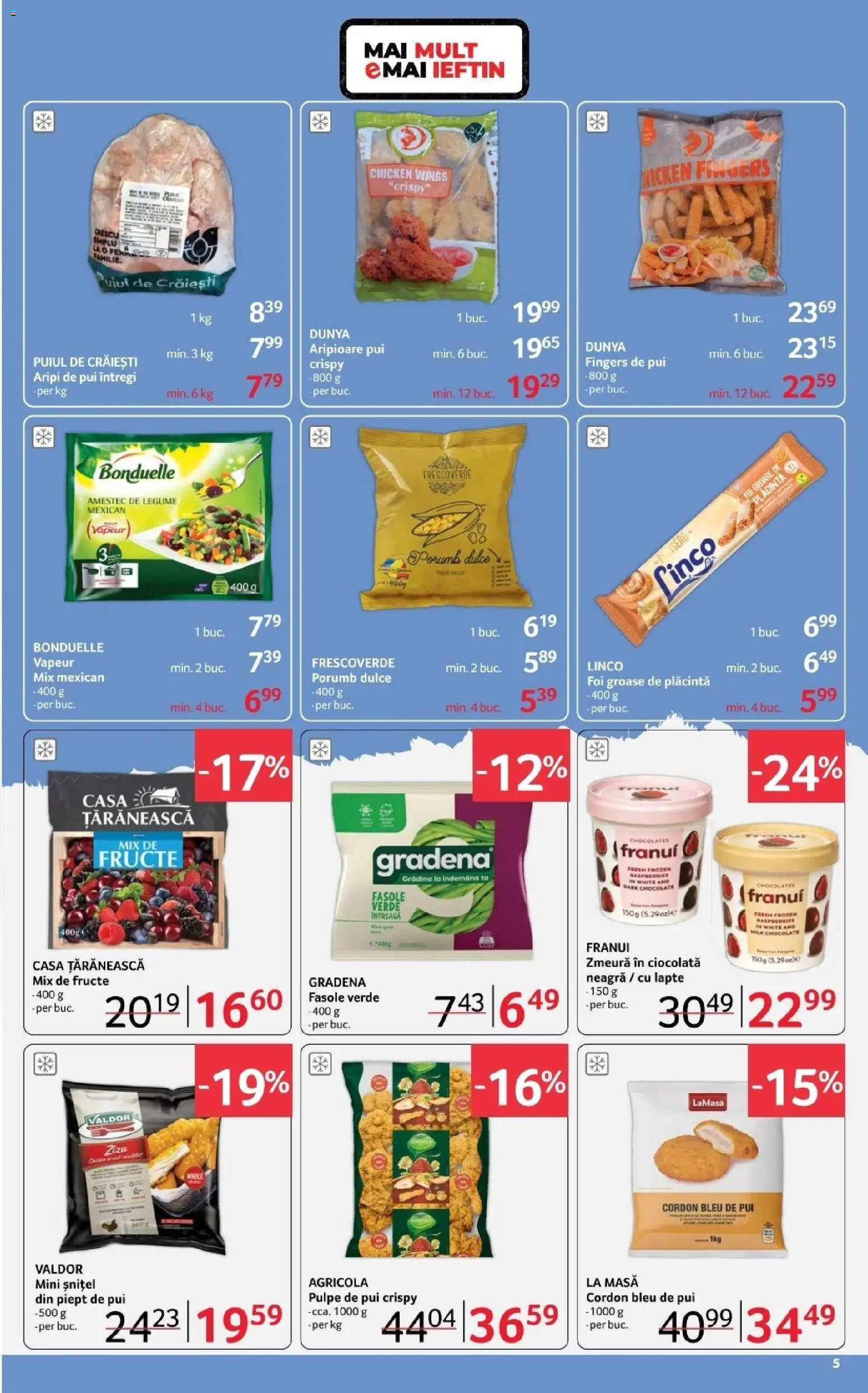 Noul catalog Selgros – valabil de la 06.02.2026 | Pagină: 5 | Produse: Masă, Hacıyatmaz Kedi Oyuncağı, Lapte, Legume