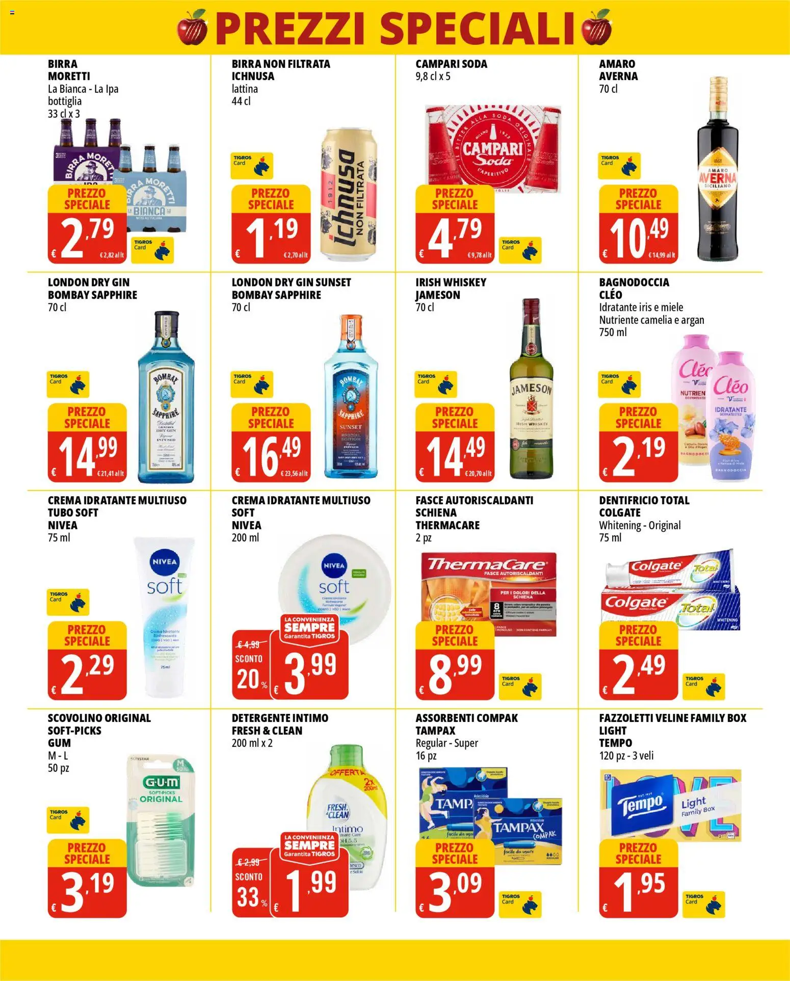 Volantino Tigros del 10.03.2026 | Pagina: 7 | Prodotti: Detergente, Gin, Fazzoletti, Aperitivo