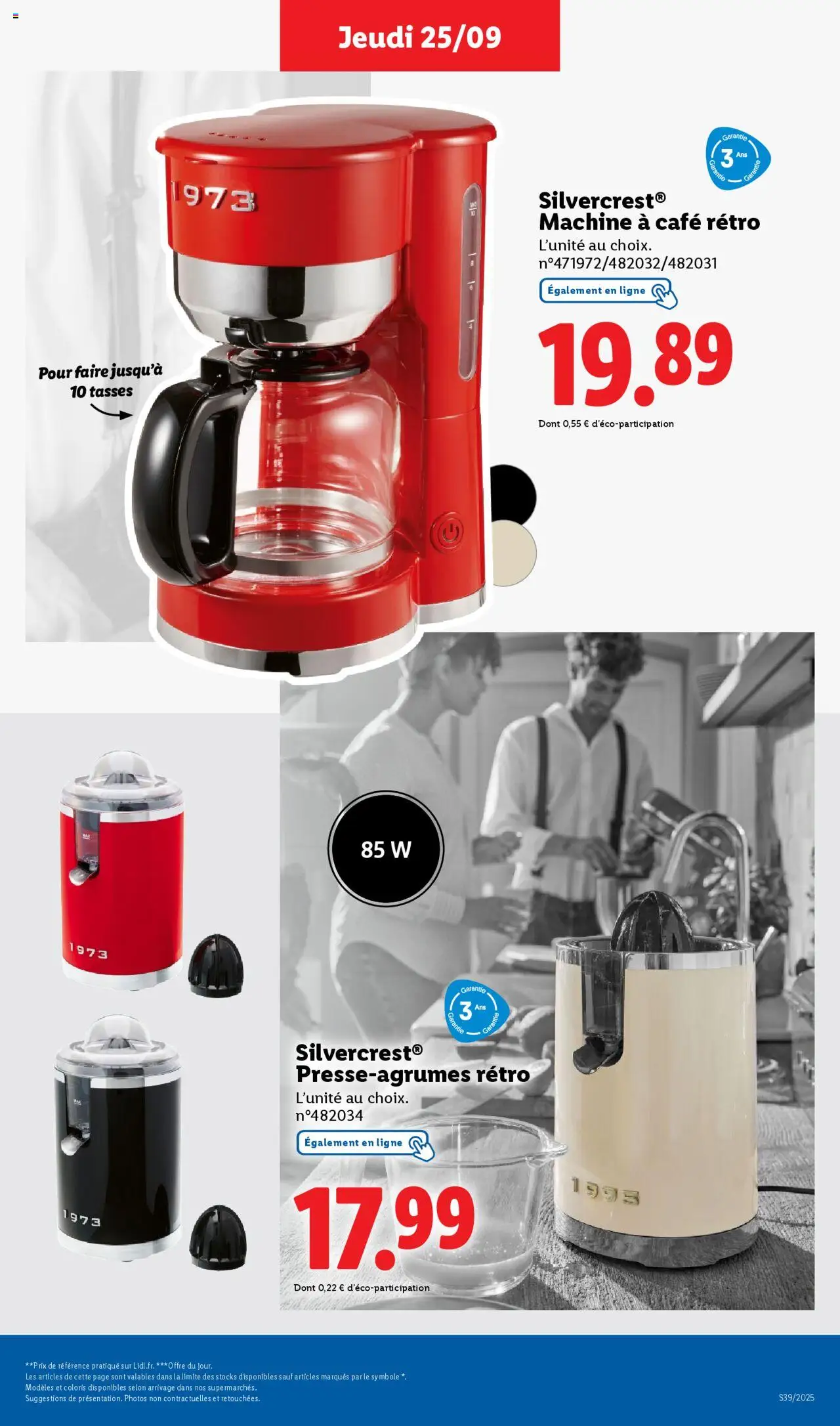  | Page: 45 | Produits: Machine à café, Presse-agrumes, Café, Tasses