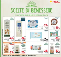 Anteprima del volantino LINEA FROLLINI PIACERSI CONAD, vari tipi 300 g valido a partire dal 14.01.2026 | Pagina: 32 | Prodotti: Yogurt greco, Latte, Crescenza, Farro