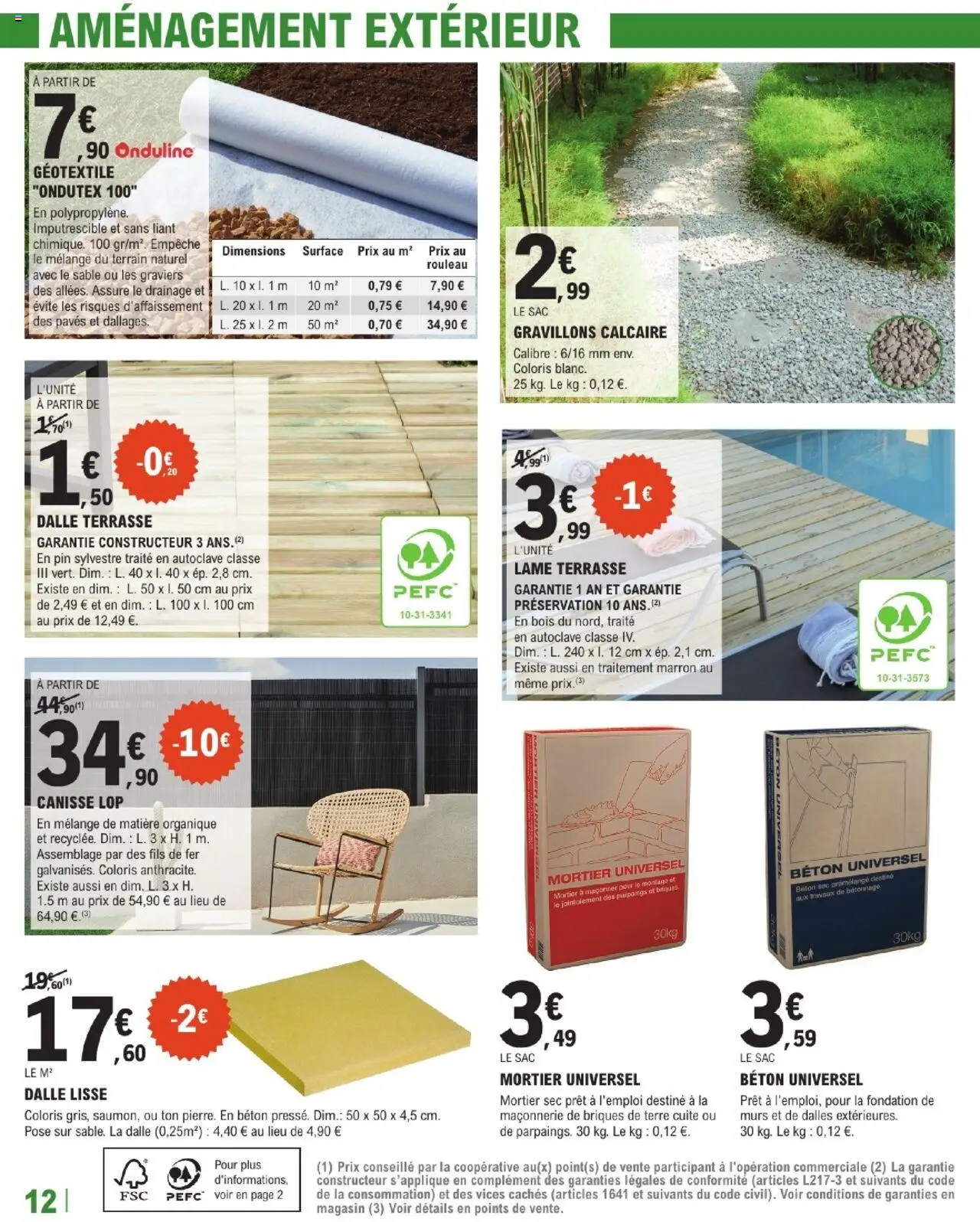  | Page: 12 | Produits: Sac, Briques, Rouleau, Géotextile