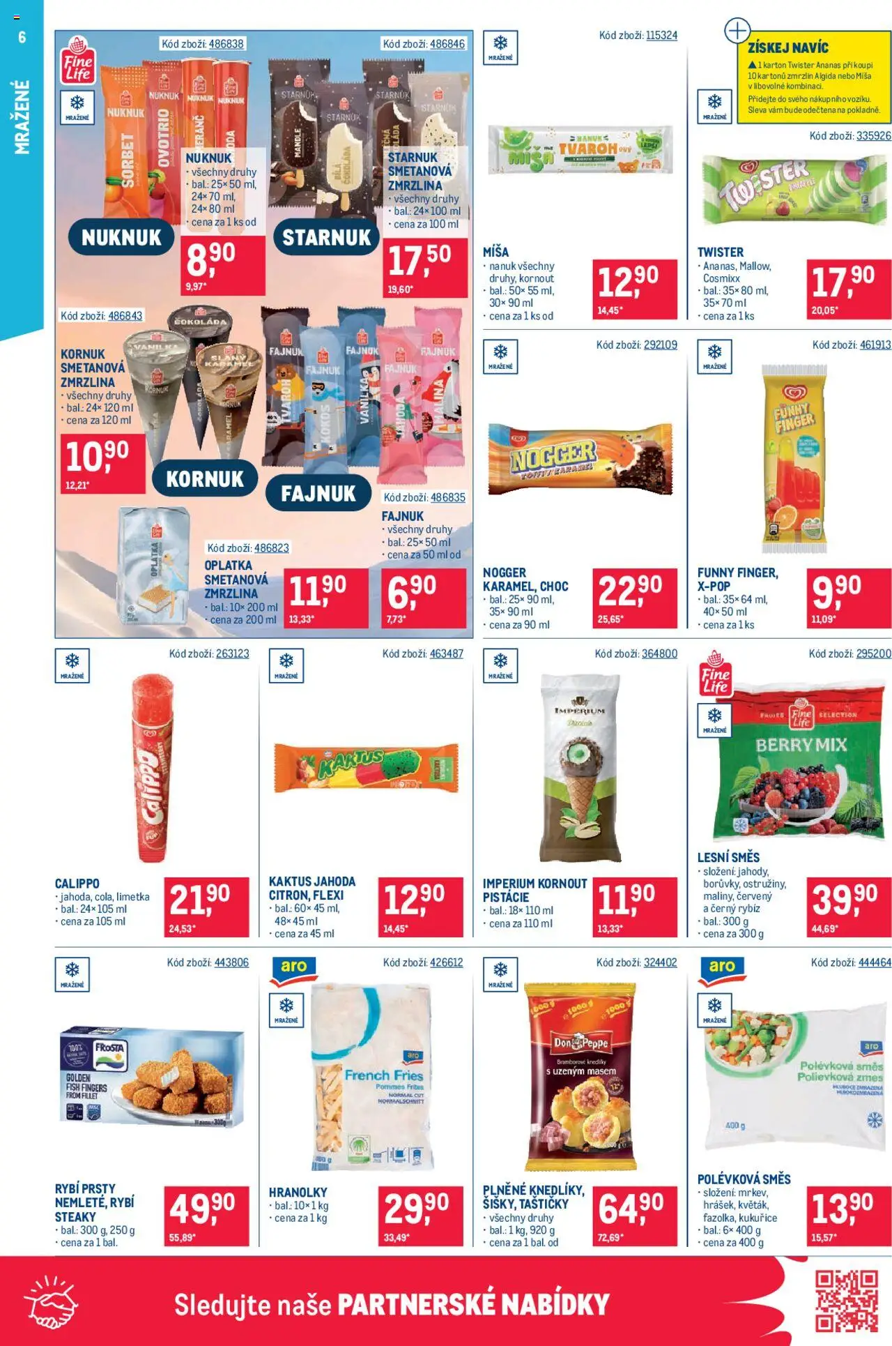 Makro leták - Maloobchod od 18.06.2025 | Strana: 6 | Produkty: Nanuk, Hranolky, Zmrzlina, Sorbet
