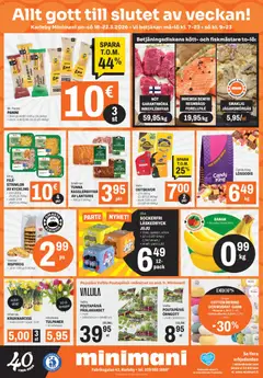 Minimani-mainoslehti voimassa 18.03.2026 alkaen | Sivu: 2 | Tuotteet: Mozzarella, Kana, Cheddar, Hunaja