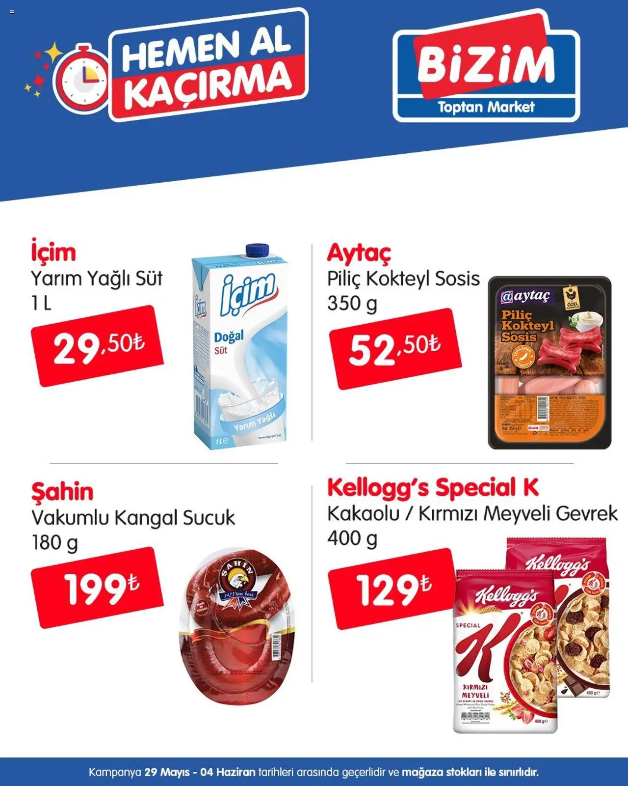 Bizim Toptan Katalog - 29.05.2025 tarihinden itibaren geçerlidir | Sayfa: 2 | Ürünler: Gevrek, Süt, Piliç, Sucuk