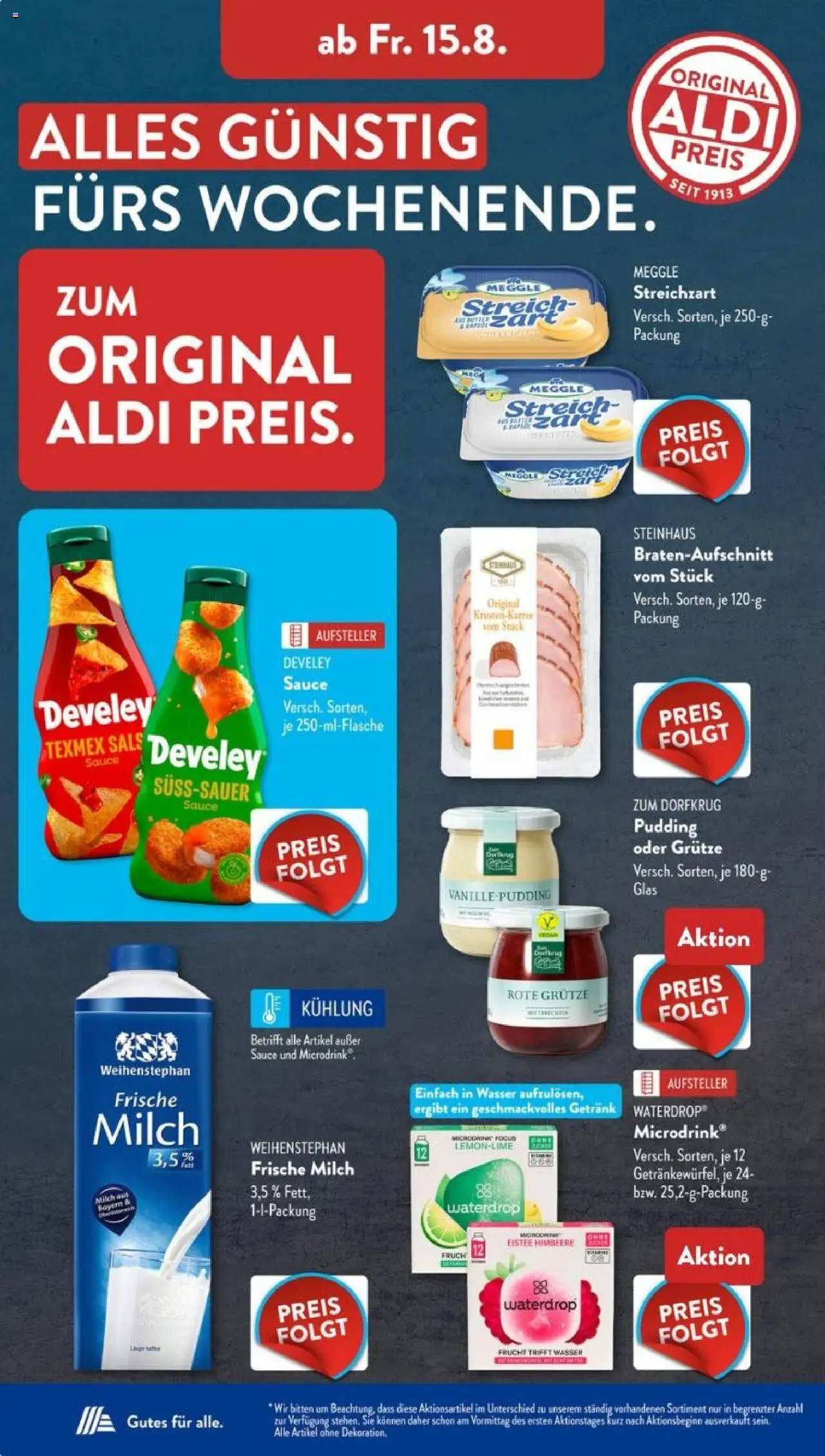 Aldi Süd Prospekt 	 - gültig ab dem 11.08.2025 | Seite: 14 | Produkte: Milch, Pudding, Wasser, Himbeere