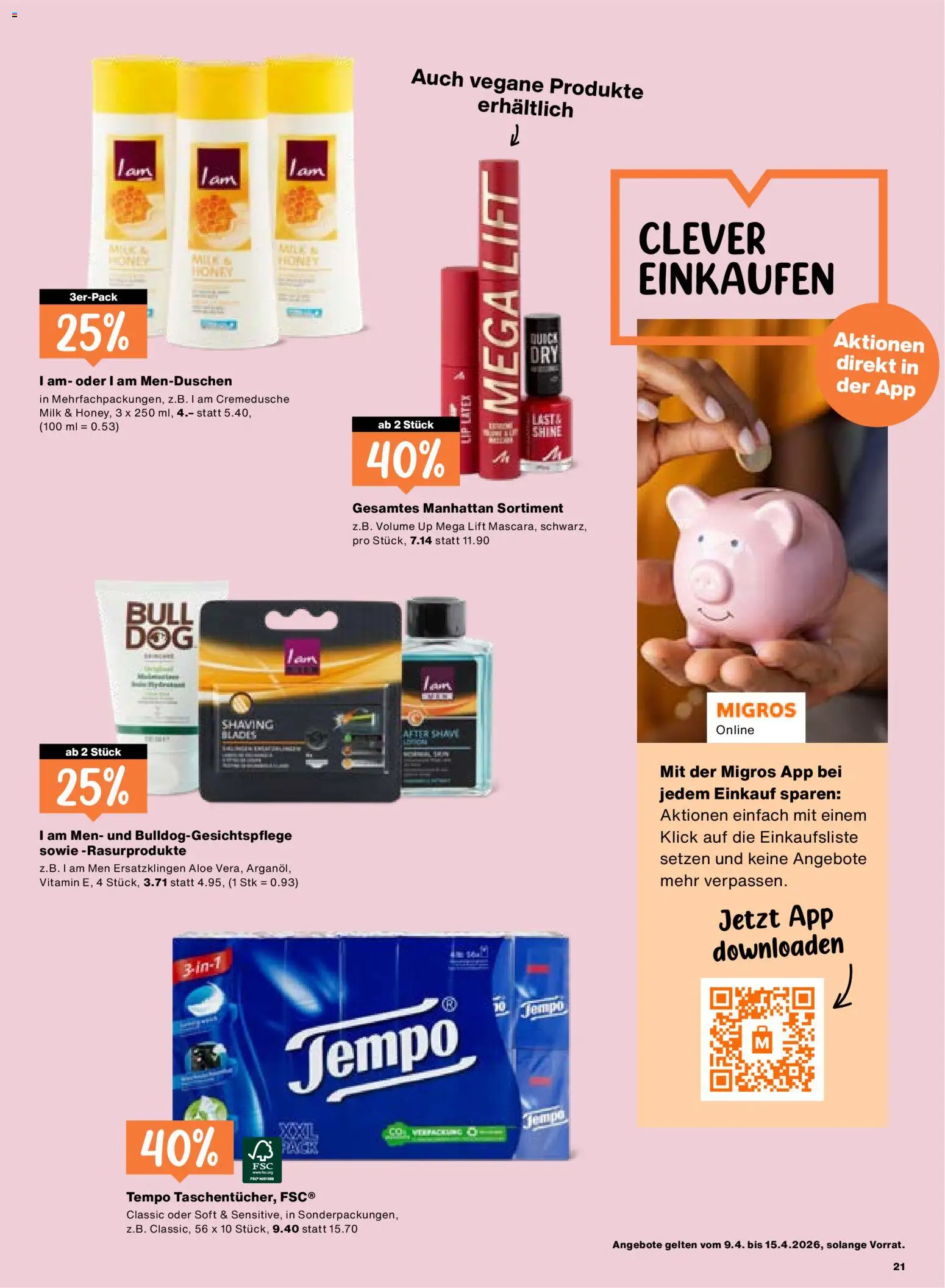 Migros aktionen – gültig ab 09.04.2026 | Seite: 21 | Produkte: Shower Gel