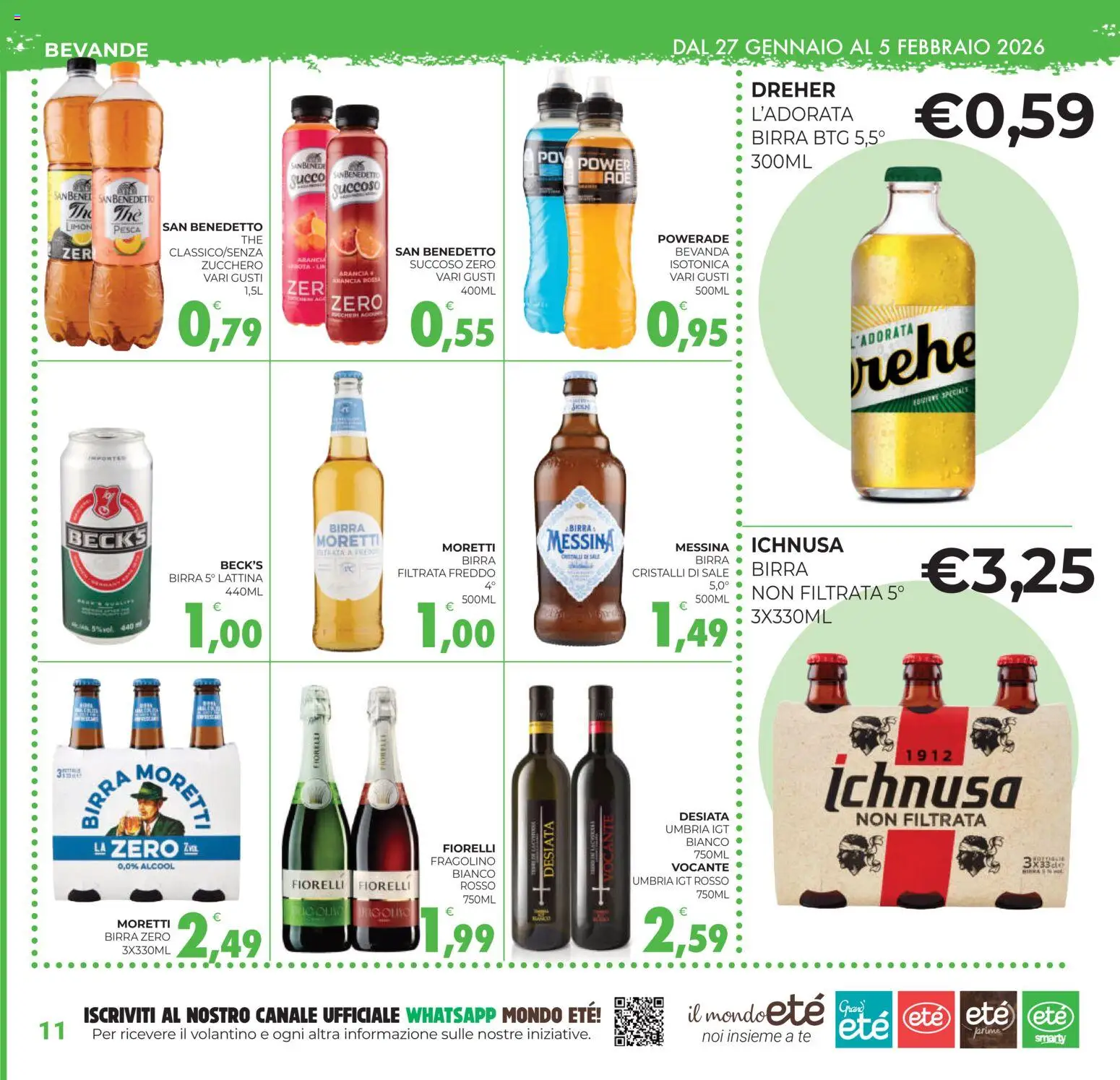 Volantino Eté del 27.01.2026 | Pagina: 11 | Prodotti: Succo, Birra, Tè, Arancia