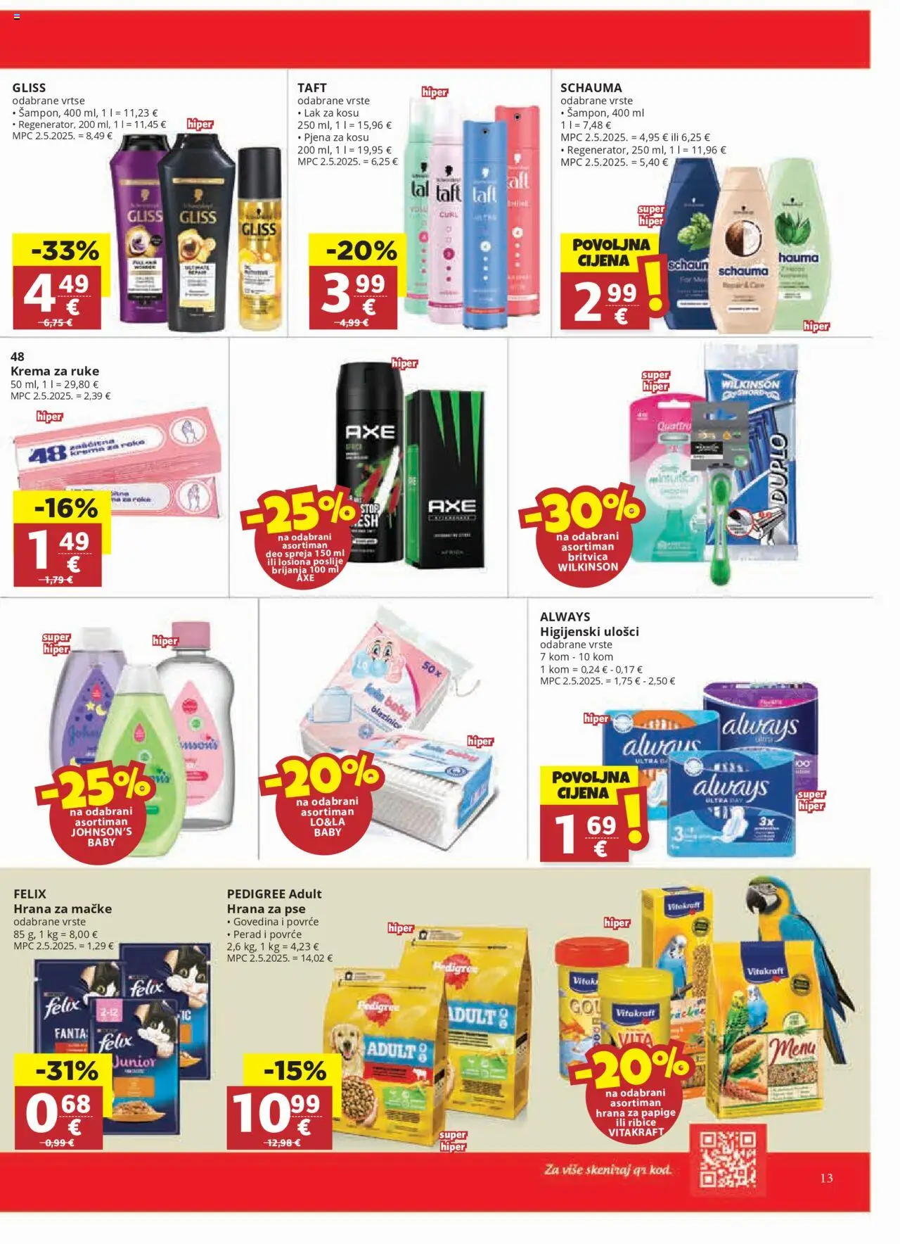 Ultra Gros katalog | vrijedi od 15.10.2025 | Stranica: 13 | Proizvodi: Krema za ruke, Govedina, Povrće, Hrana za mačke
