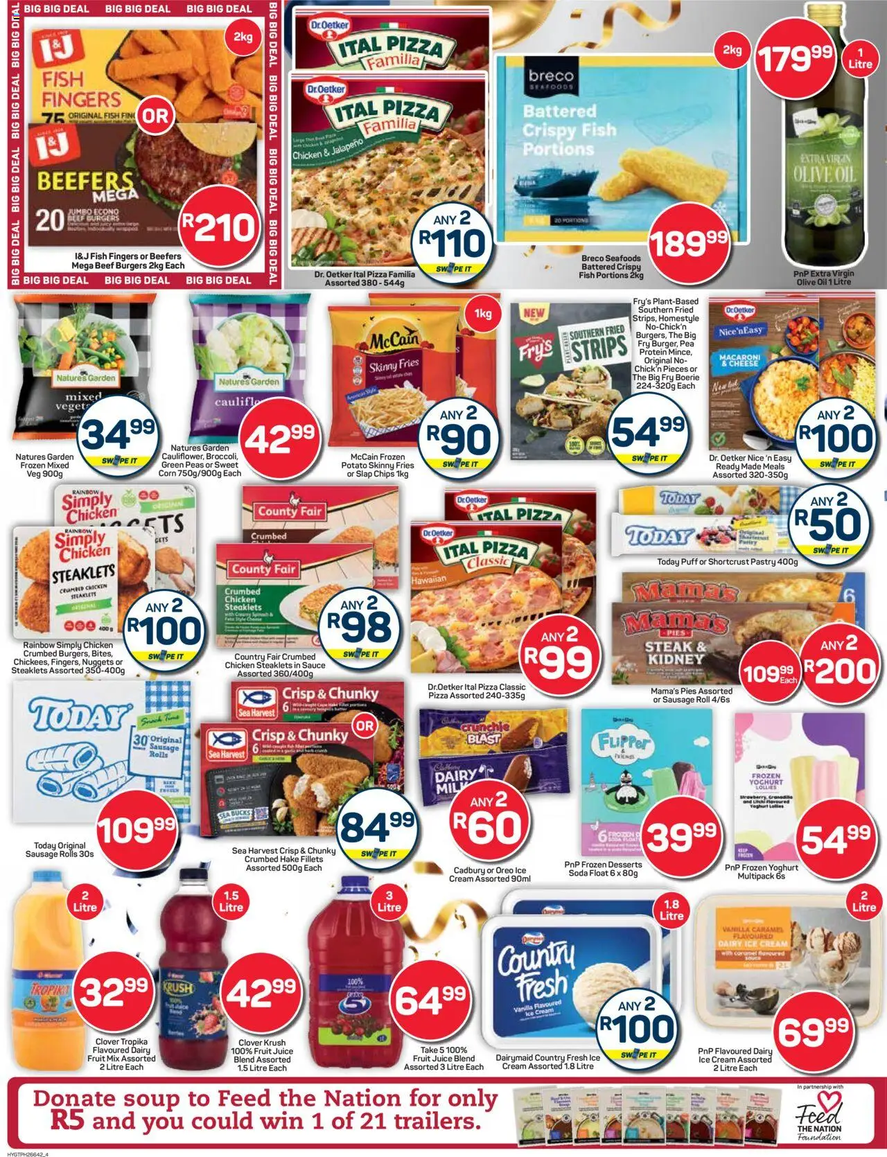Pick n Pay Inland provinces - Hyper Birthday Specials │ valid from 23.06.2025 | Page: 4 | Products: Oil, Burgers, Fry's, Pea