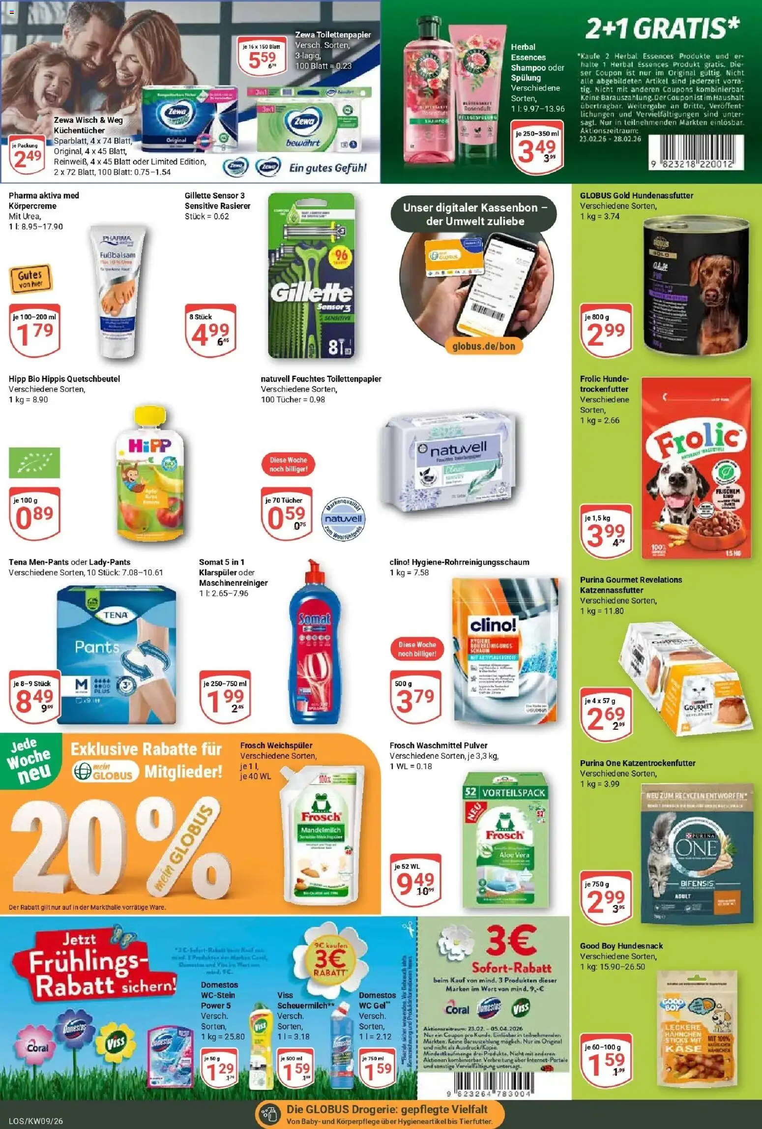 Globus Prospekt Losheim Am See – gültig ab 23.02.2026 | Seite: 21 | Produkte: Rasierer, Spülung, Körpercreme, Waschmittel