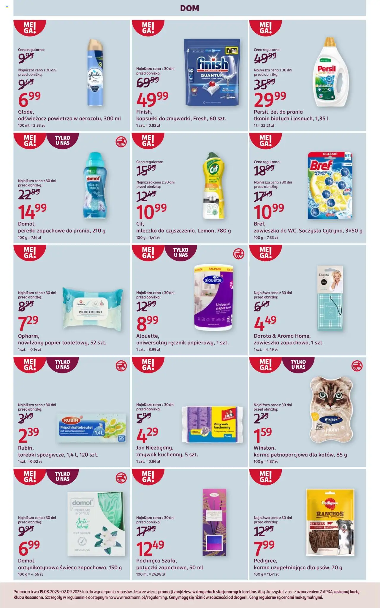 Rossmann Gazetka od 19.08.2025 | Strona: 11 | Produkty: Odświeżacz, Odświeżacz powietrza, Finish, Torebki