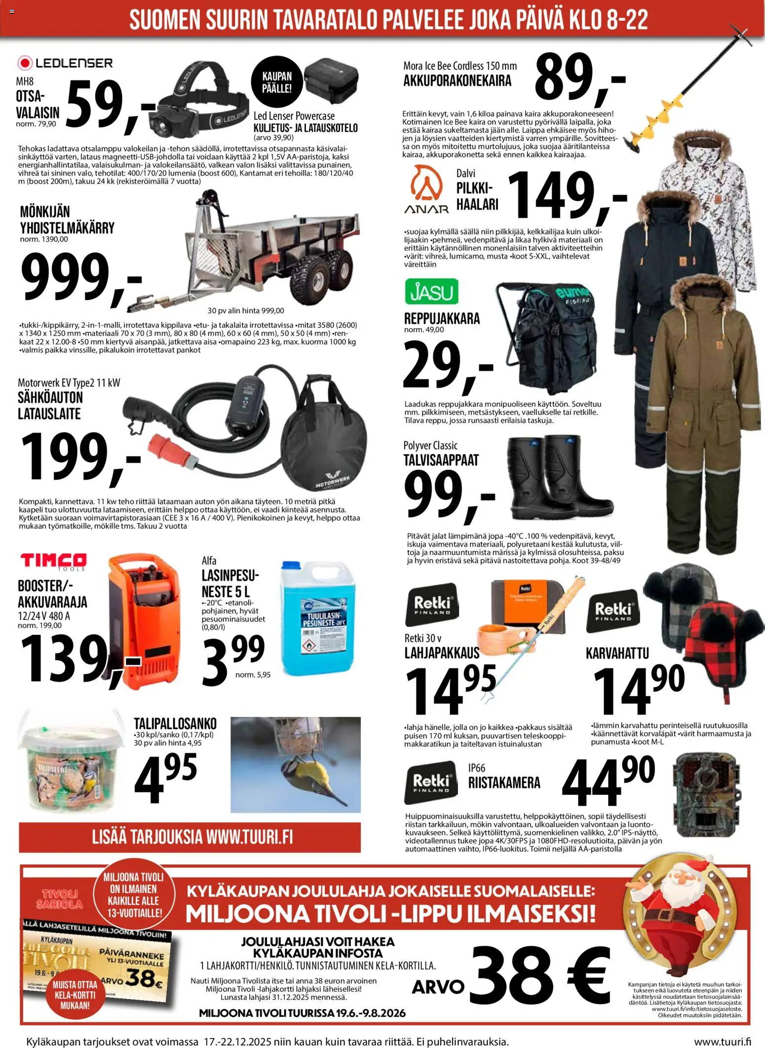 Tuuri tarjoukset – voimassa 17.12.2025 alkaen | Sivu: 9 | Tuotteet: Haalari, Pesuneste, Kaapeli