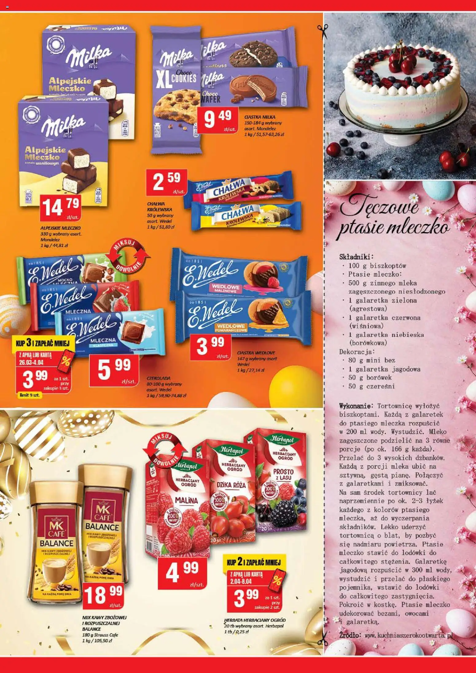 Chorten gazetka od 26.03.2026 | Strona: 7 | Produkty: Karta, Galaretka, Milka, Ptasie mleczko