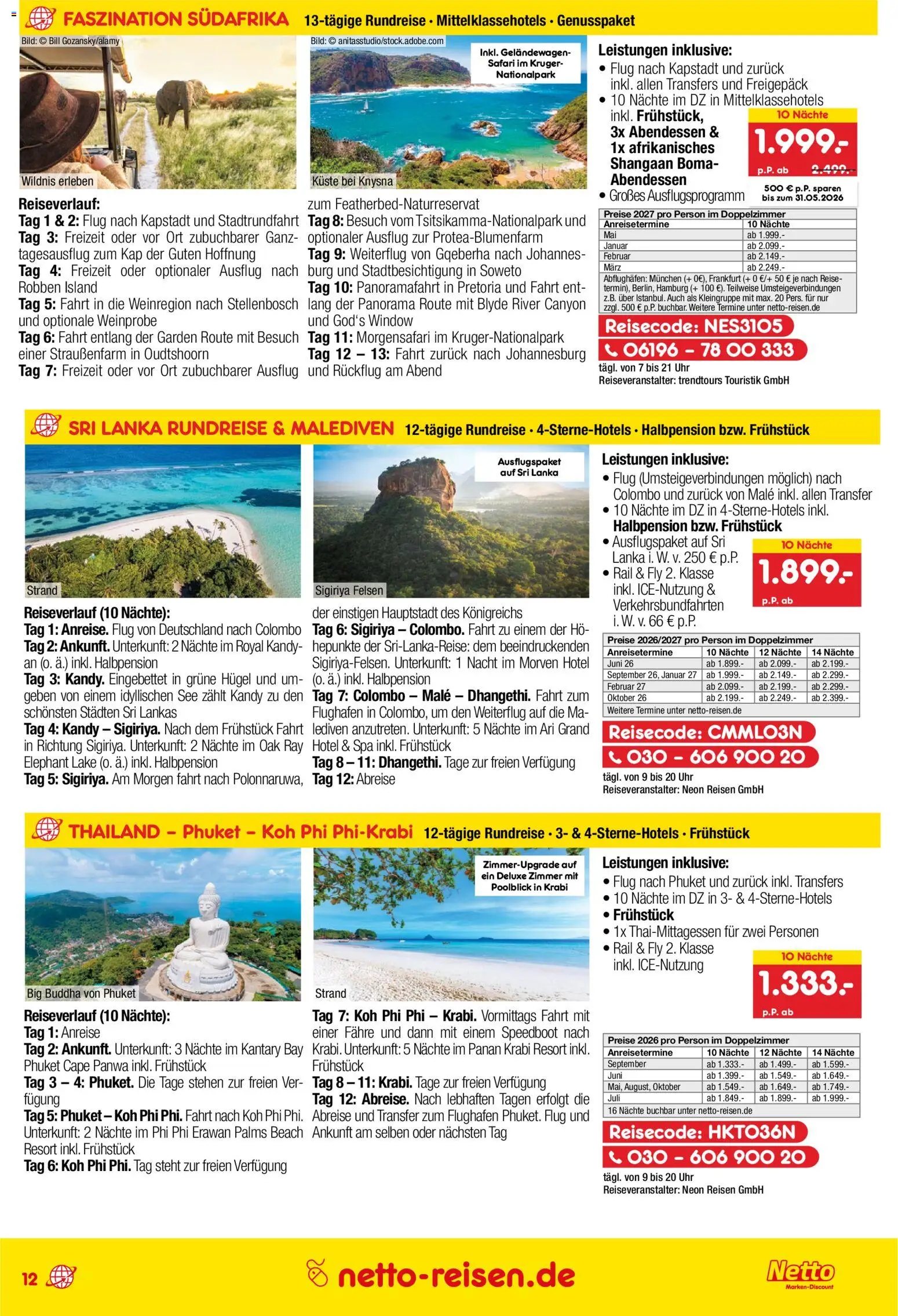 Netto Reisen Prospekt 	 – gültig ab 30.04.2026 | Seite: 12 | Produkte: Uhr