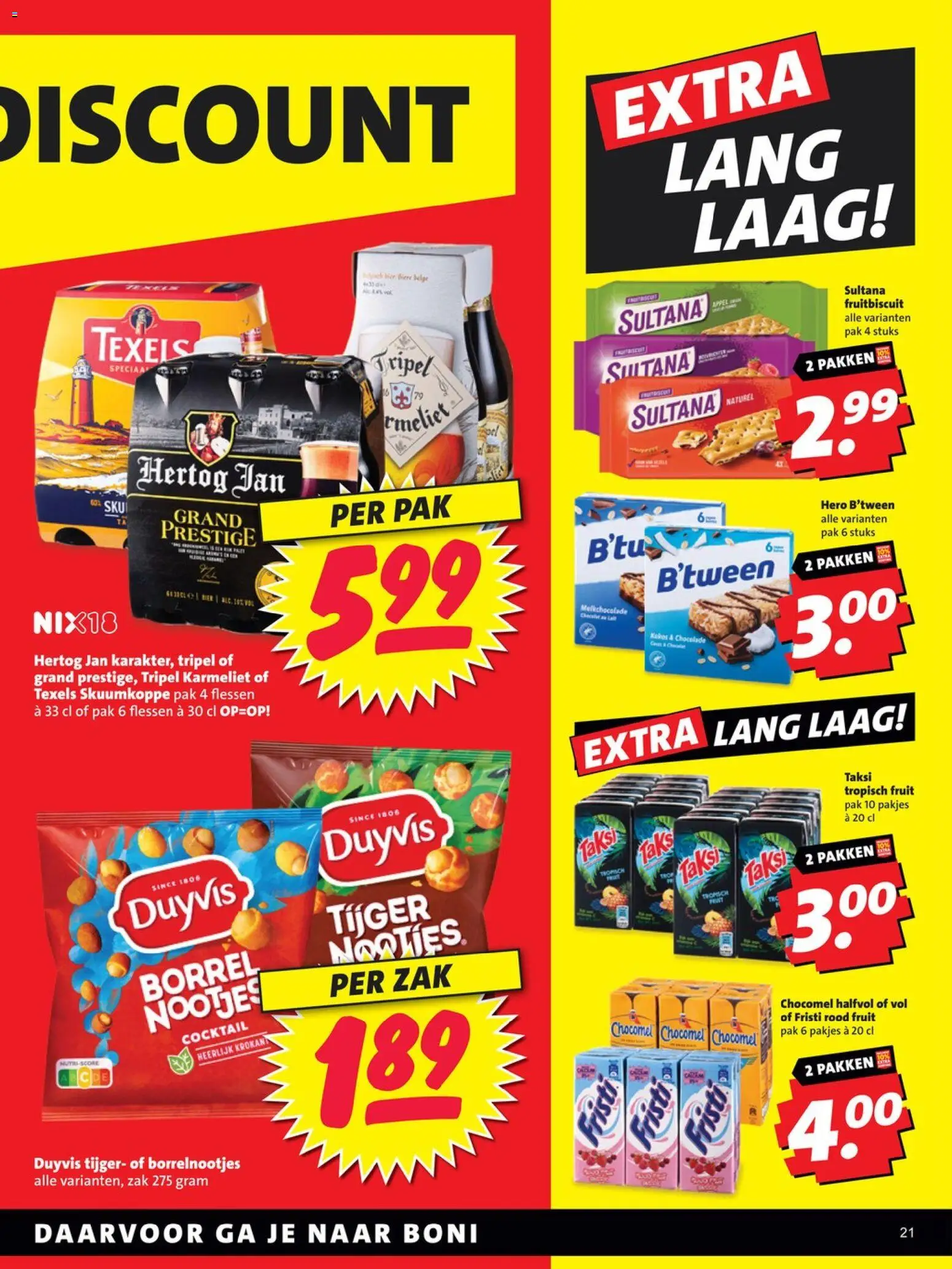 {H1} | Pagina: 21 | Producten: Chocolade, Zak, Fruit