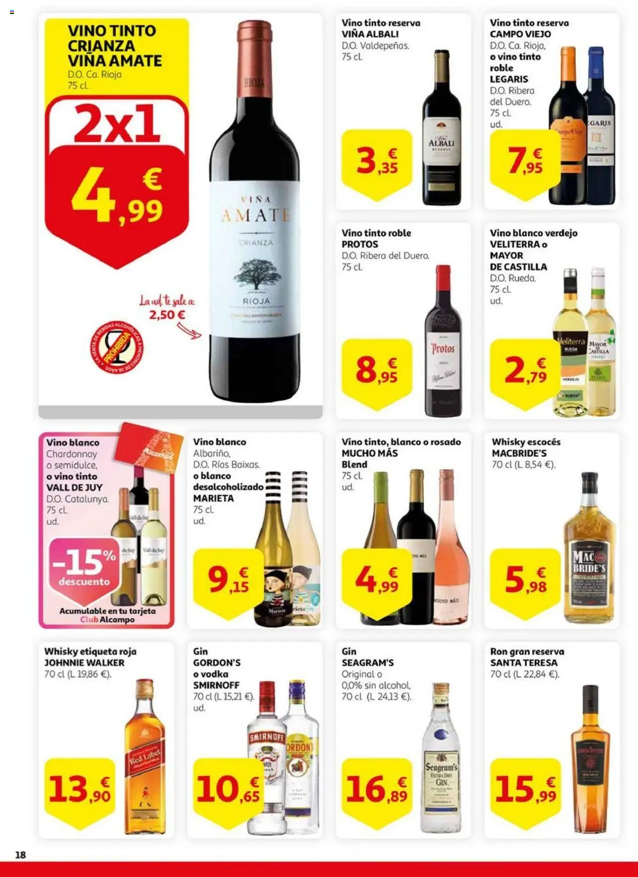 Alcampo - Especial Mascotas Guanya en estalvi │ válido desde el 20.05.2025 | Página: 18 | Productos: Ron, Vino, Té, Whisky