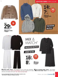 E.Leclerc - Prévisualisation de PULL OU CARDIGAN FEMME "TISSAIA", 100% Polyester valide à partir de 14.10.2025 | Page: 3 | Produits: Cardigan, Pull, Manteau