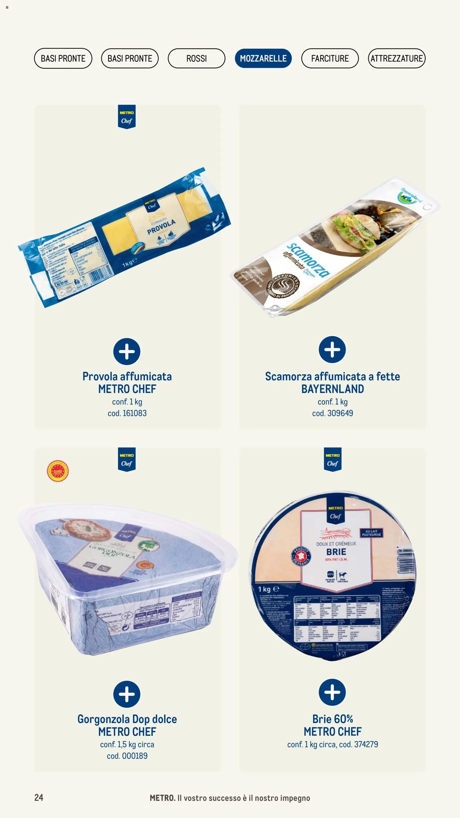 Volantino Metro del 08.01.2026 | Pagina: 24 | Prodotti: Latte, Formaggio, Pasta, Gorgonzola