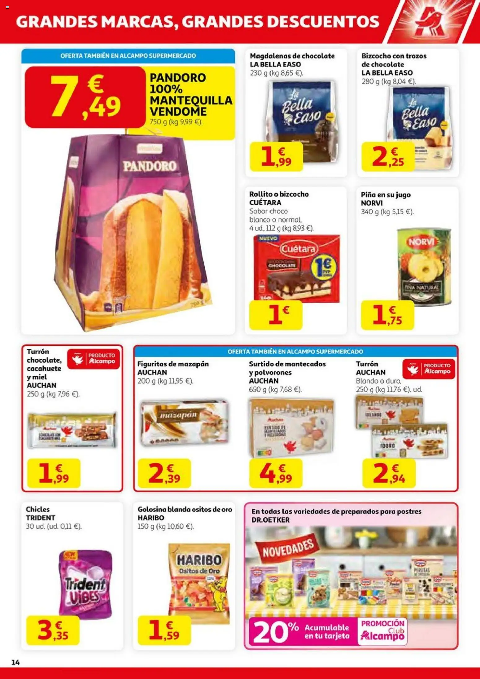 Alcampo - HG Pio XII Unificado  │ válido desde el 23.10.2025 | Página: 14 | Productos: Ψηφιακή κάμερα, Chocolate, Jugo, Piña
