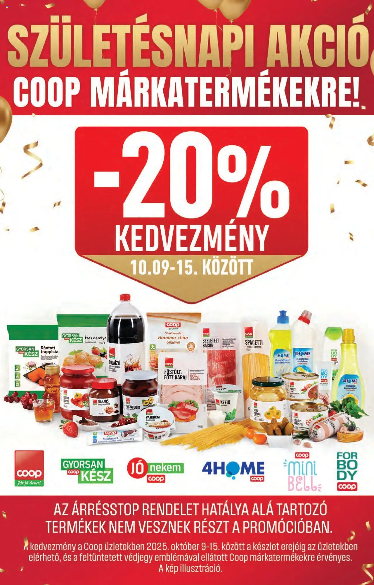 COOP akciós ujság - amely érvényes a következő dátumtól: 09.10.2025 | Oldal: 2 | Termékek: Kefir, Bacon, Vajkrém, Szilvabefőtt