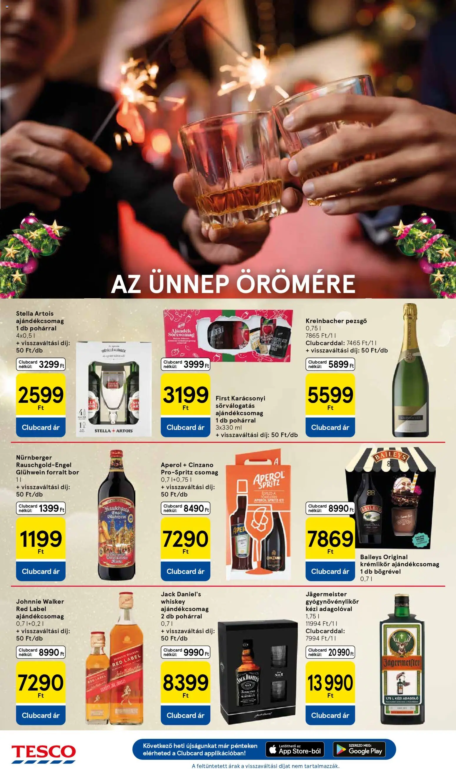 Tesco akciós ujság - amely érvényes a következő dátumtól: 04.12.2025 | Oldal: 6 | Termékek: Jägermeister, Whiskey, Krémlikőr, Stella artois