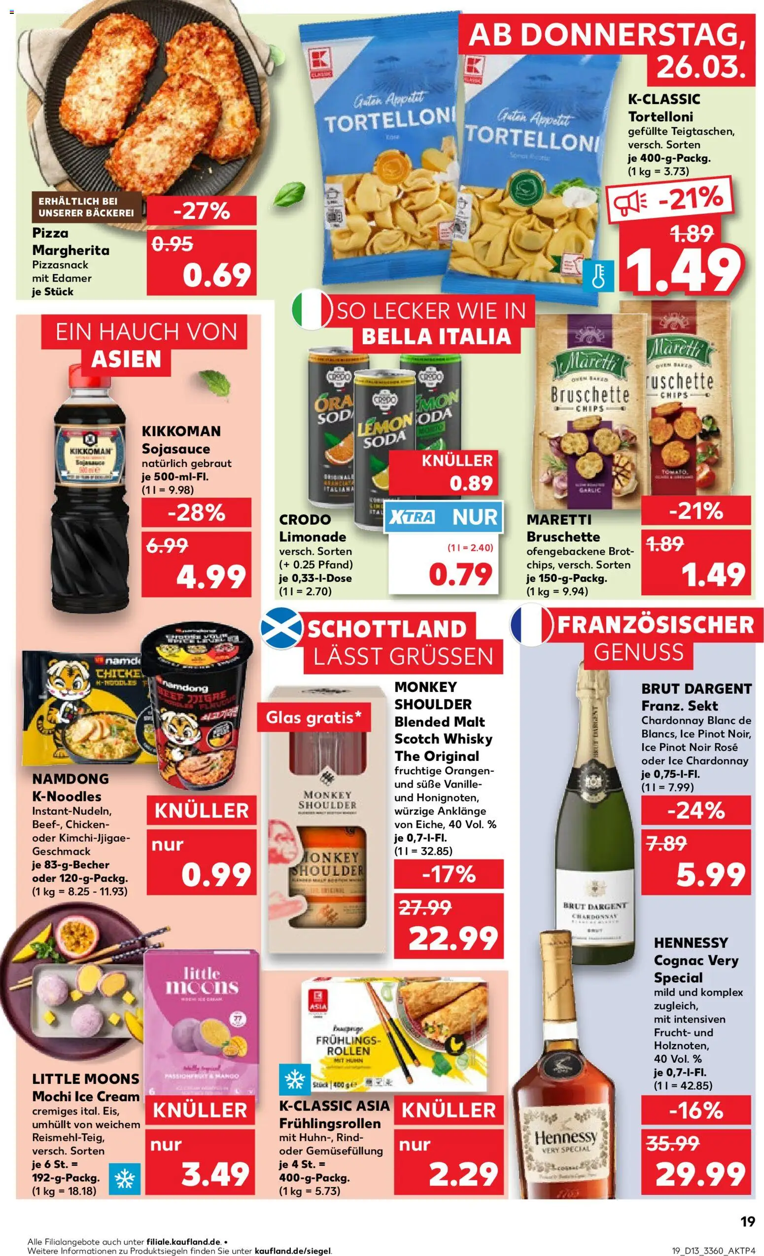 Kaufland Prospekt Frankfurt (Oder)	 – gültig ab 26.03.2026 | Seite: 19 | Produkte: Sekt, Orangen, Brut dargent, Mochi