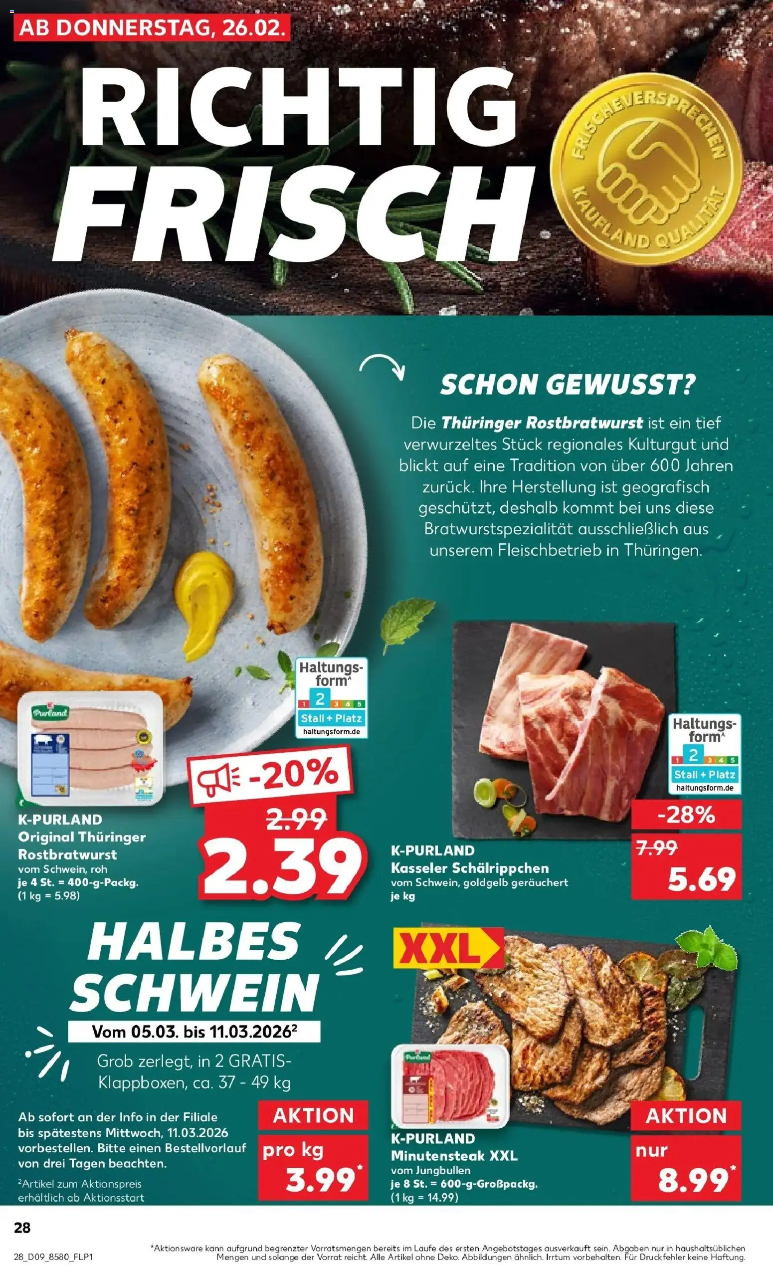 Kaufland prospekt Mannheim	 – gültig ab 26.02.2026 | Seite: 36 | Produkte: Steak
