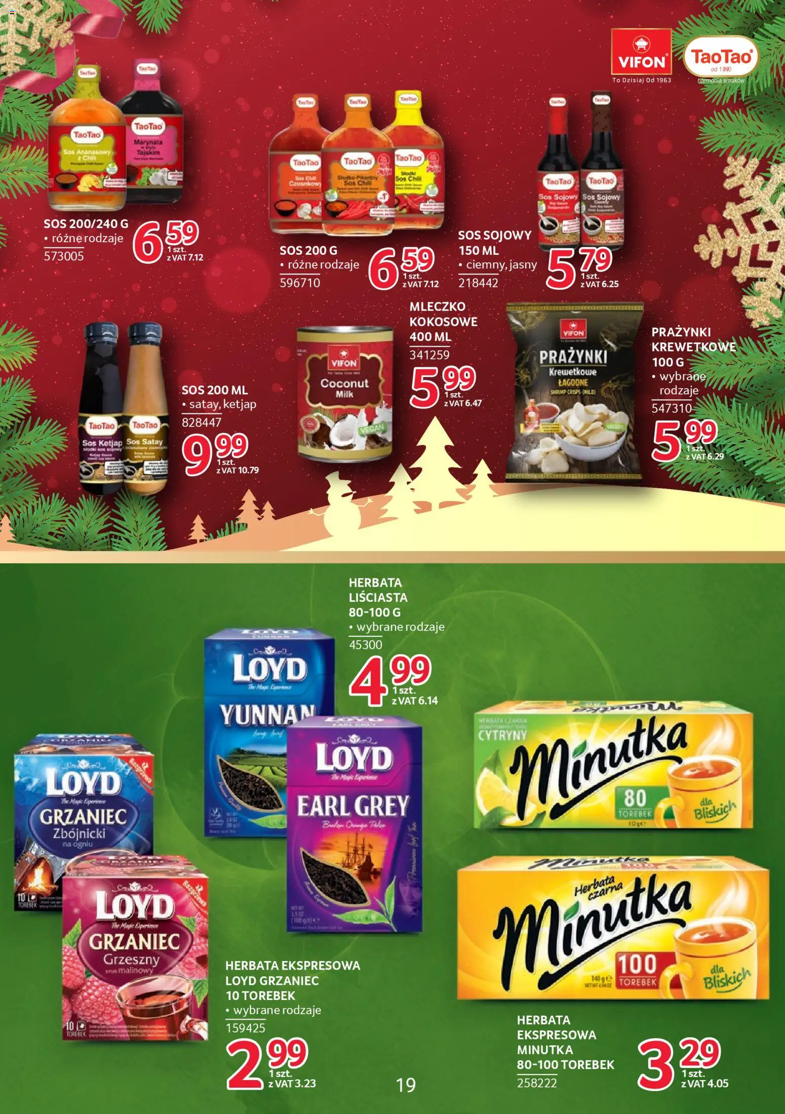 Selgros cash&carry Gazetka - Markowe produkty od 18.12.2025 | Strona: 19 | Produkty: Herbata liściasta, Sos sojowy, Mleczko kokosowe, Herbata