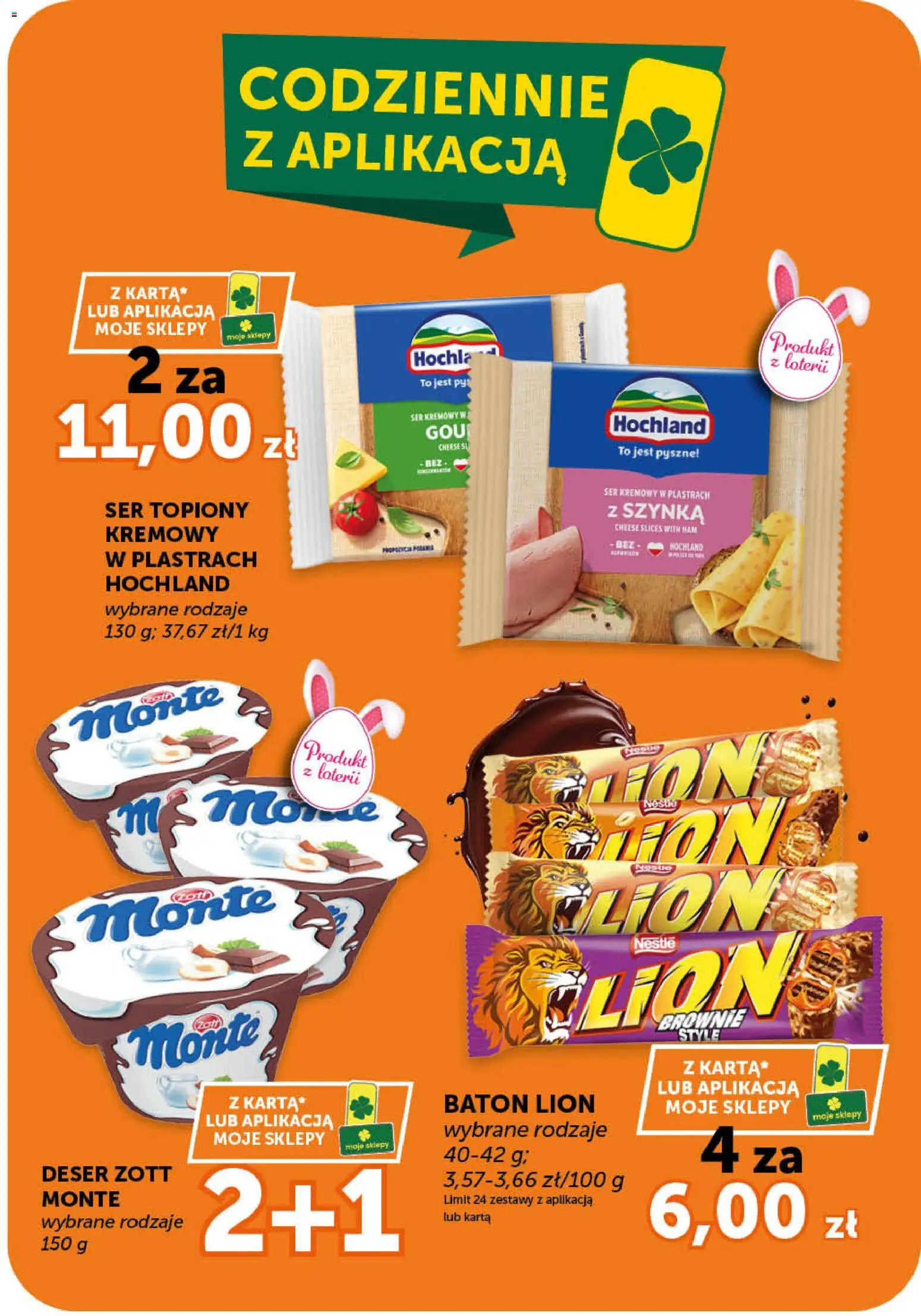 Euro Sklep gazetka od 09.04.2026 | Strona: 18 | Produkty: Ser topiony, Szynka, Baton, Brownie