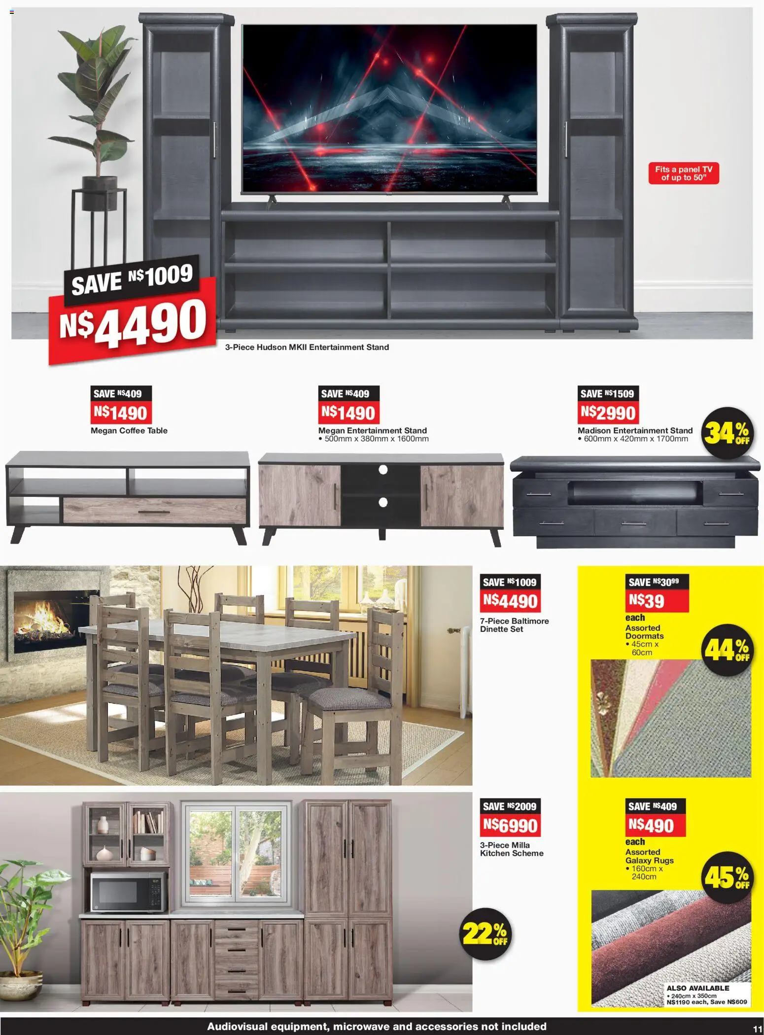 New OK Furniture catalogue – valid from 24.11.2025 | Page: 7 | Products: TV, Table, Microwave, Dinette set