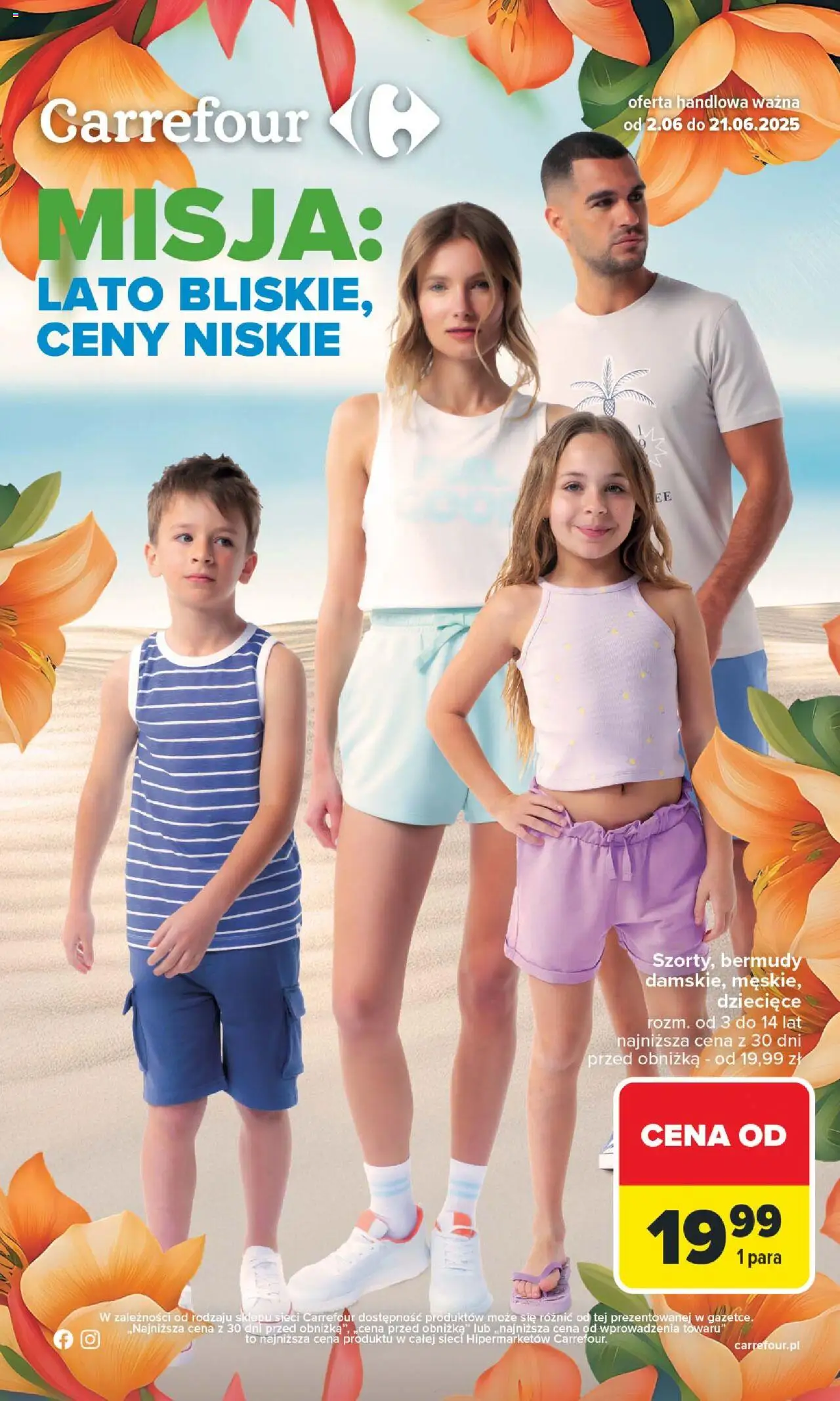 Carrefour Gazetka - Lato bliskie, ceny niskie od 02.06.2025 | Strona: 1 | Produkty: Szorty