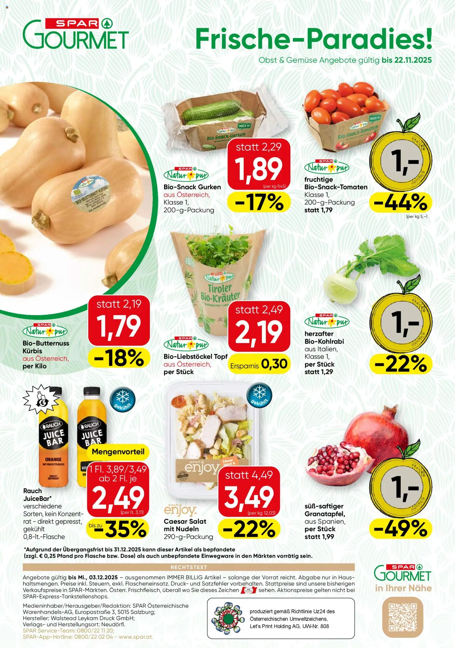SPAR Gourmet Flugblatt gültig ab 20.11.2025 | Seite: 12