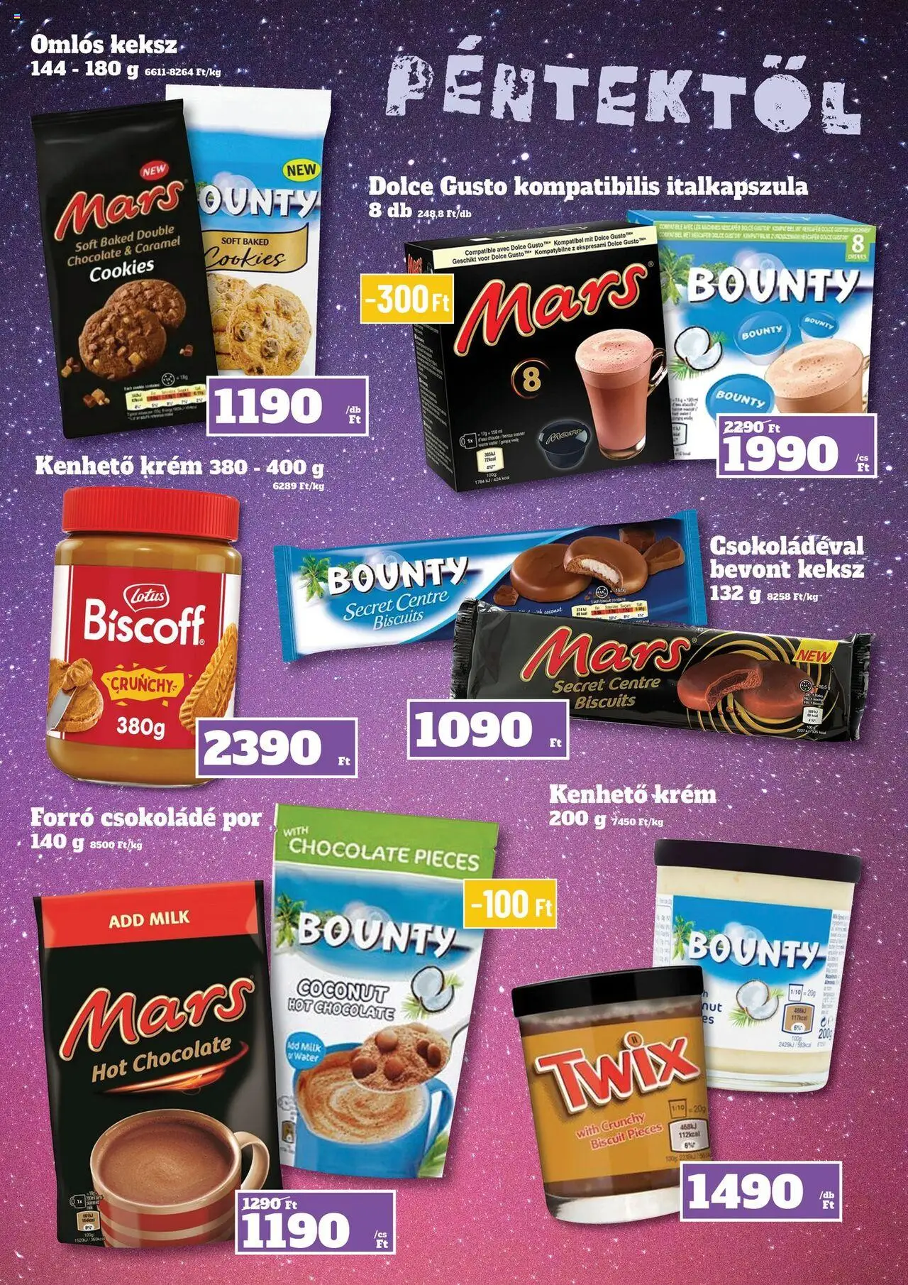 Family Diszkont akciós ujság - amely érvényes a következő dátumtól: 09.10.2025 | Oldal: 13 | Termékek: Dolce Gusto, Csokoládé, Keksz