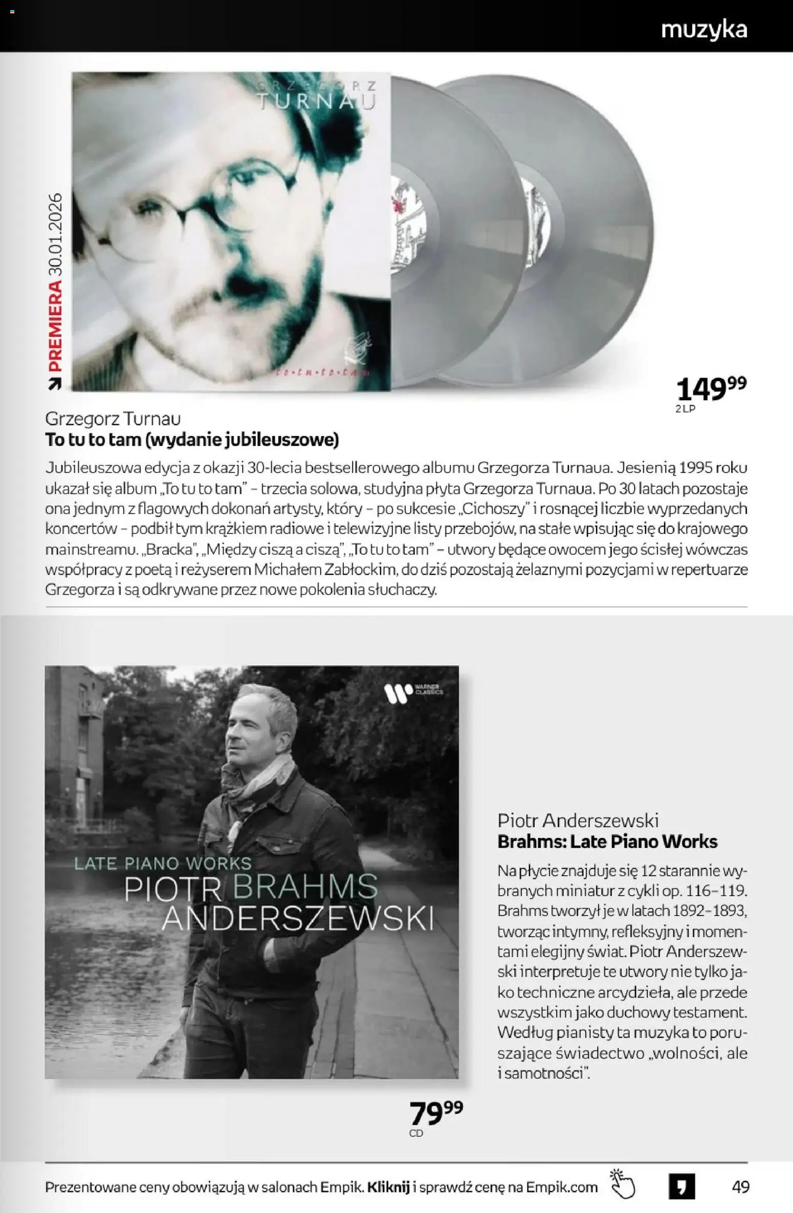 Empik promocje - Tom kultury Muzyka od 28.01.2026 | Strona: 5