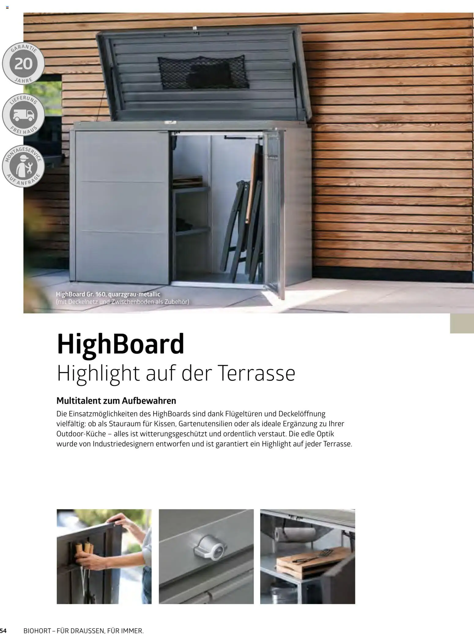 Dehner Biohort – Metall für Garten & Terrasse – gültig ab 01.01.2026 | Seite: 54 | Produkte: HIghboard