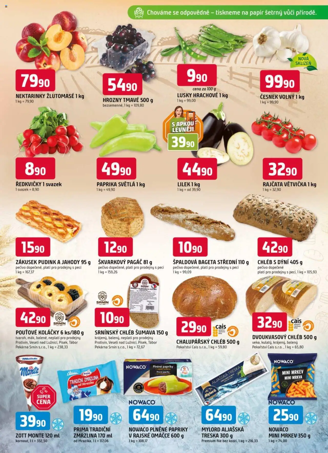 Trefa leták od 11.06.2025 | Strana: 3 | Produkty: Lilek, Zmrzlina, Česnek, Hrozny