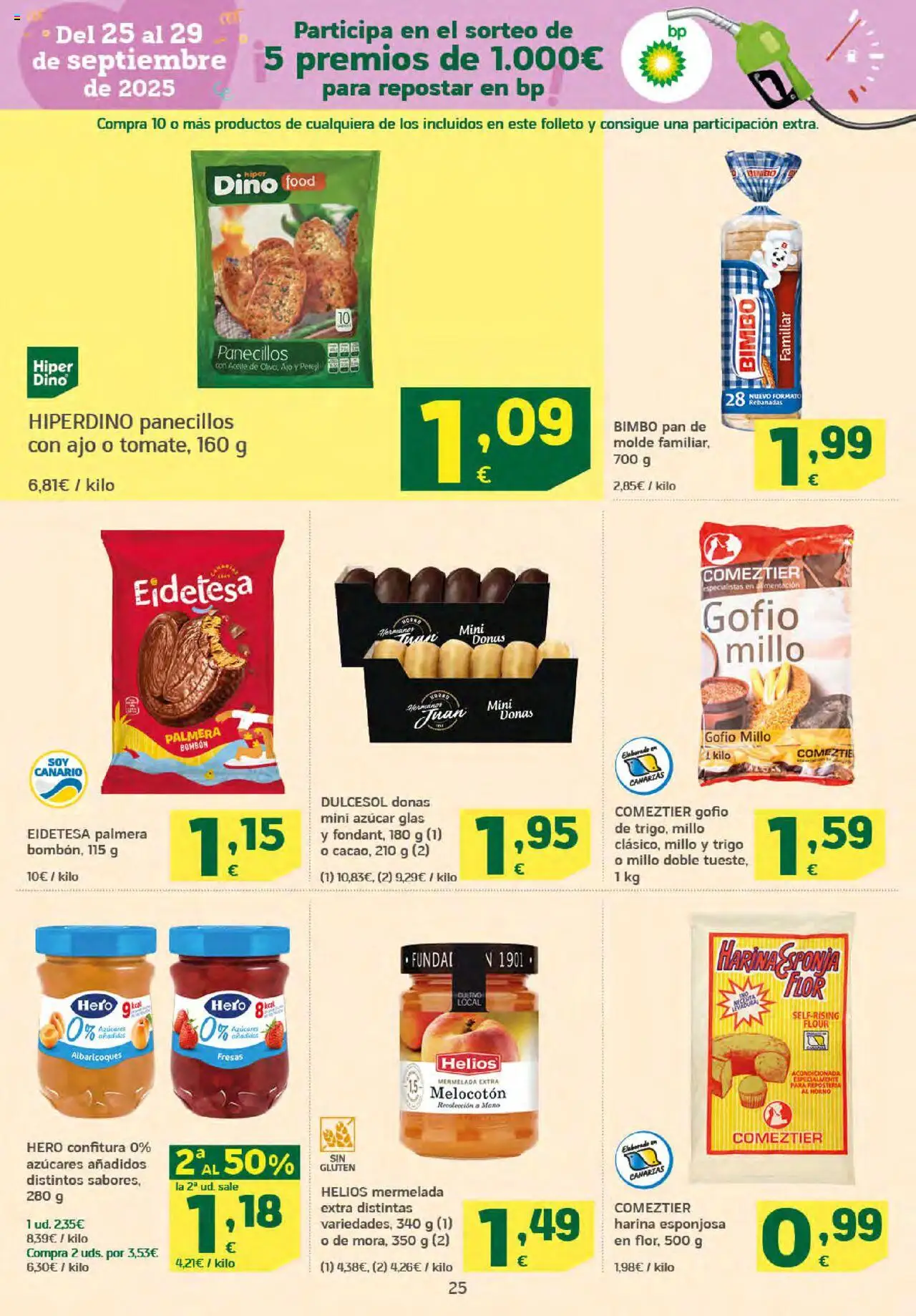 HiperDino folleto │ válido desde el 25.09.2025 | Página: 25 | Productos: Aceite, Fresas, Horno, Παξιμάδια σικάλεως