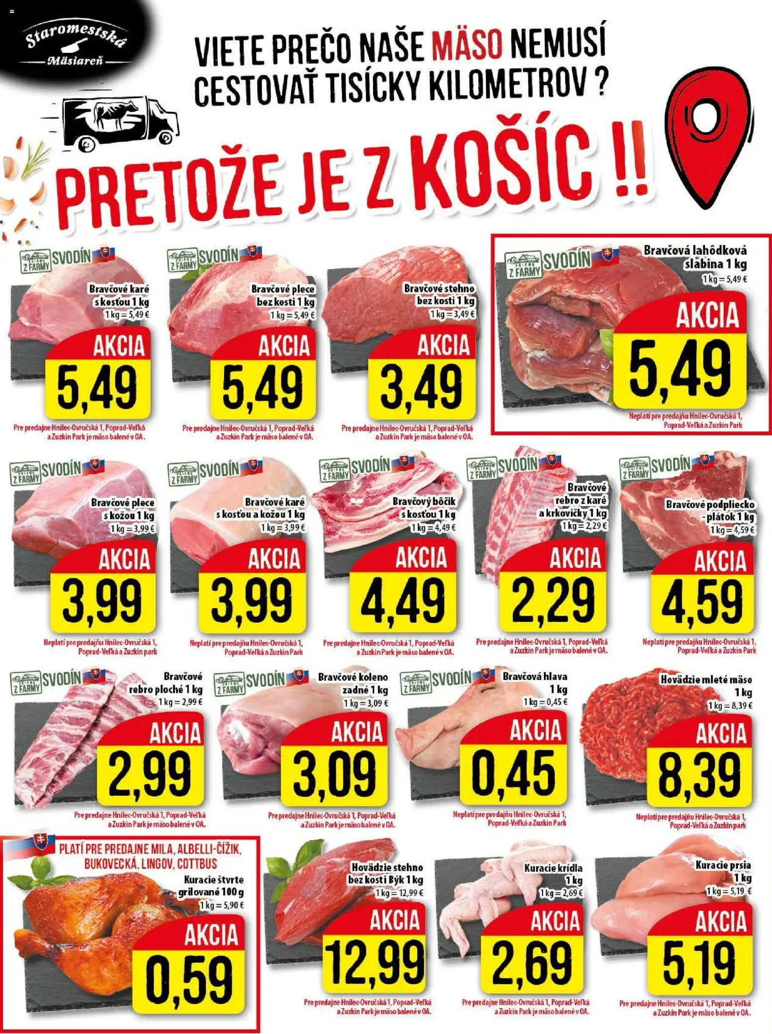 Nové Klas akcie – leták je platný od 02.02.2026 | Strana: 4 | Produkty: Bravčové koleno, Kuracie prsia, Kuracie krídla, Bravčové karé