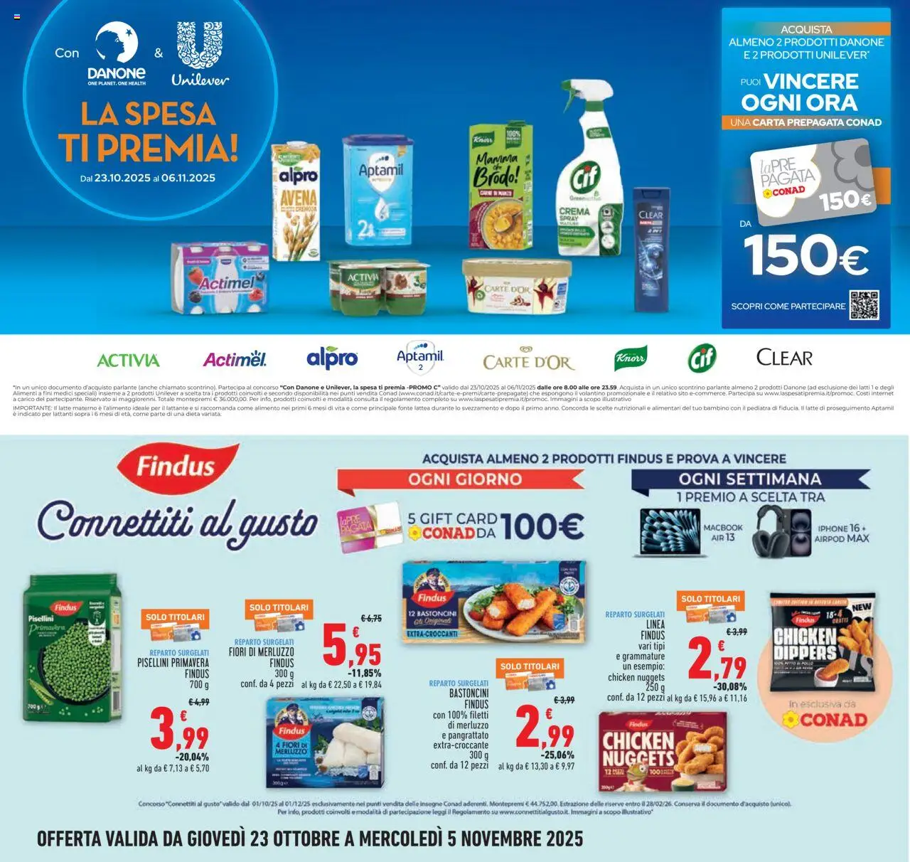 Volantino Conad del 23.10.2025 | Pagina: 10 | Prodotti: Crema, Manzo, Merluzzo, Nuggets