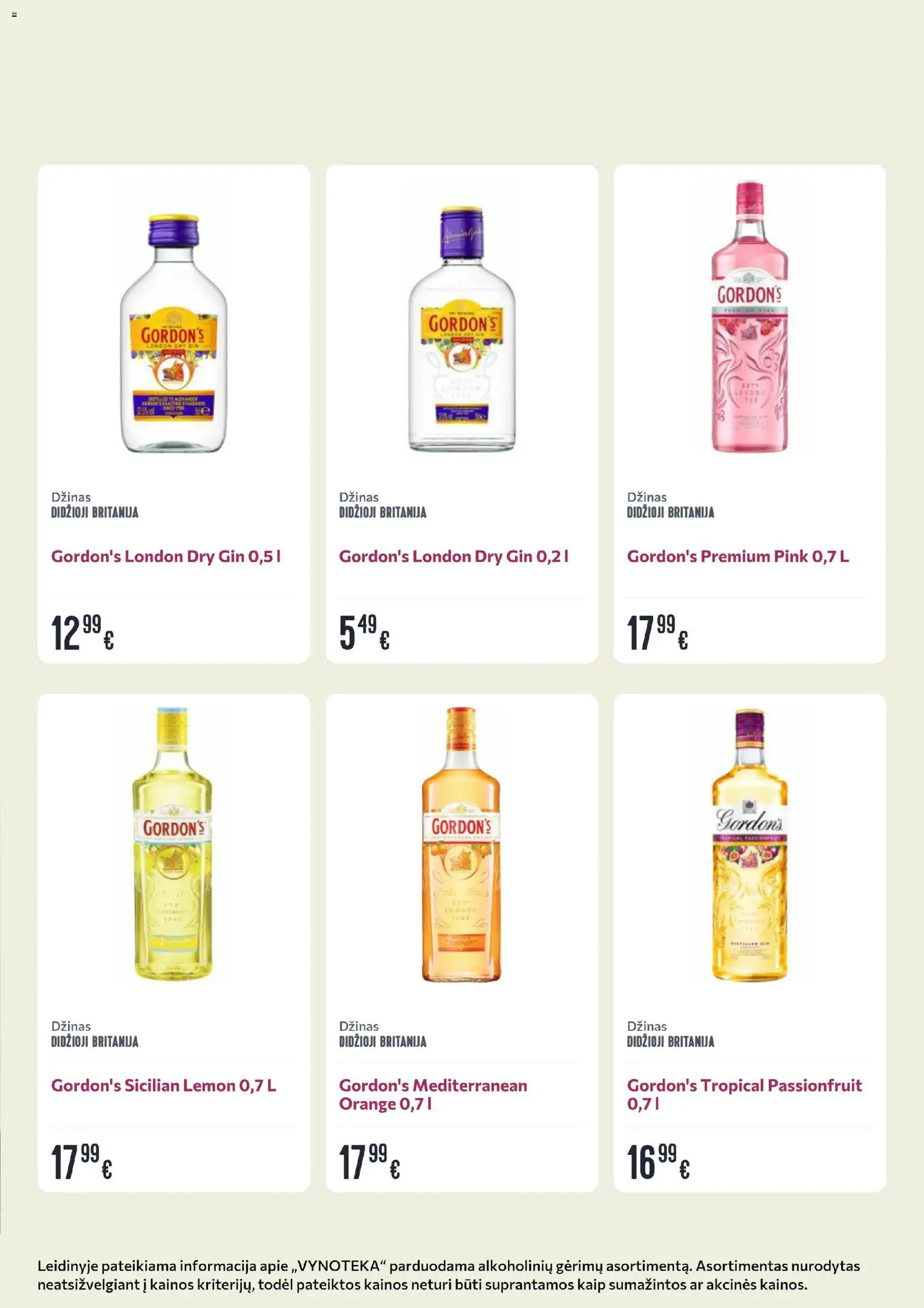 VYNOTEKA akcijos nuo 17.11.2025 | Puslapis: 14 | Prekių: Džinas