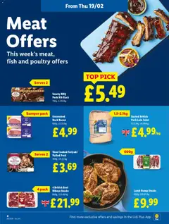 Preview of Lidl - Lidl Weekly valid from 19.02.2026 | Page: 4 | Products: Pork, Fish, Beef, Sajtos rúd