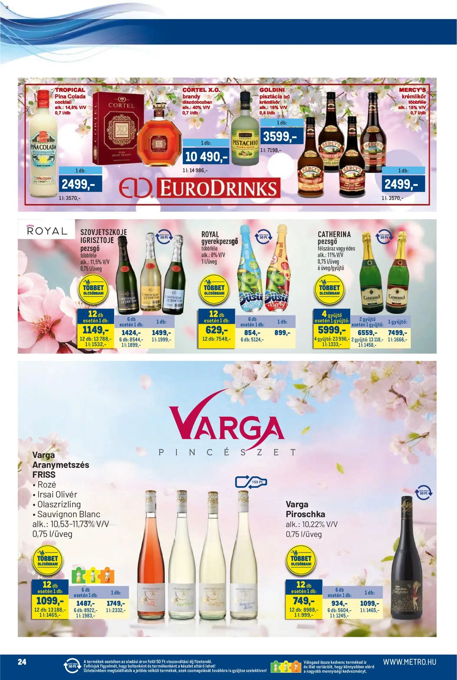 Metro akciós ujság - amely érvényes a következő dátumtól: 16.04.2026 | Oldal: 24 | Termékek: Pisztácia, Pezsgő, Gyerekpezsgő, Brandy